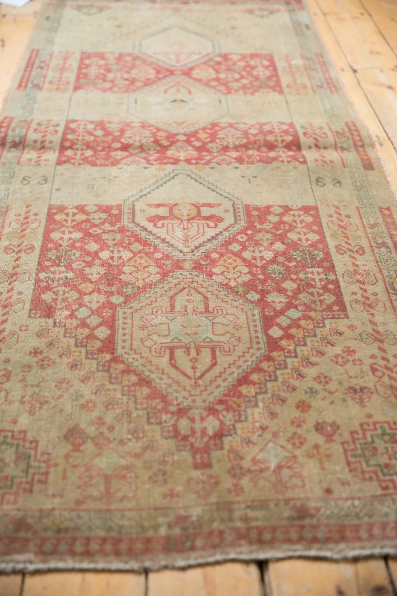 2.5x7 Vintage Distressed Shiraz Rug Runner - Image 6
