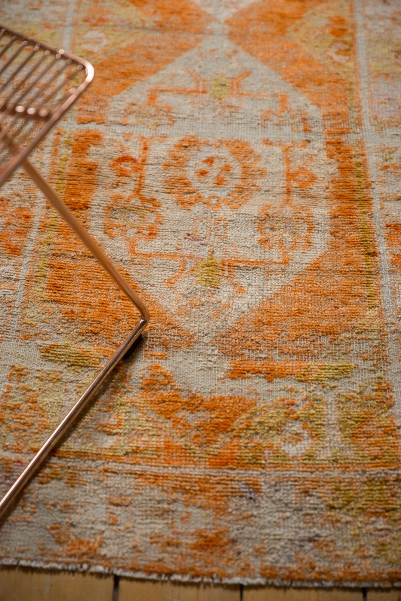 2.5x8.5 Vintage Distressed Oushak Rug Runner - Image 4