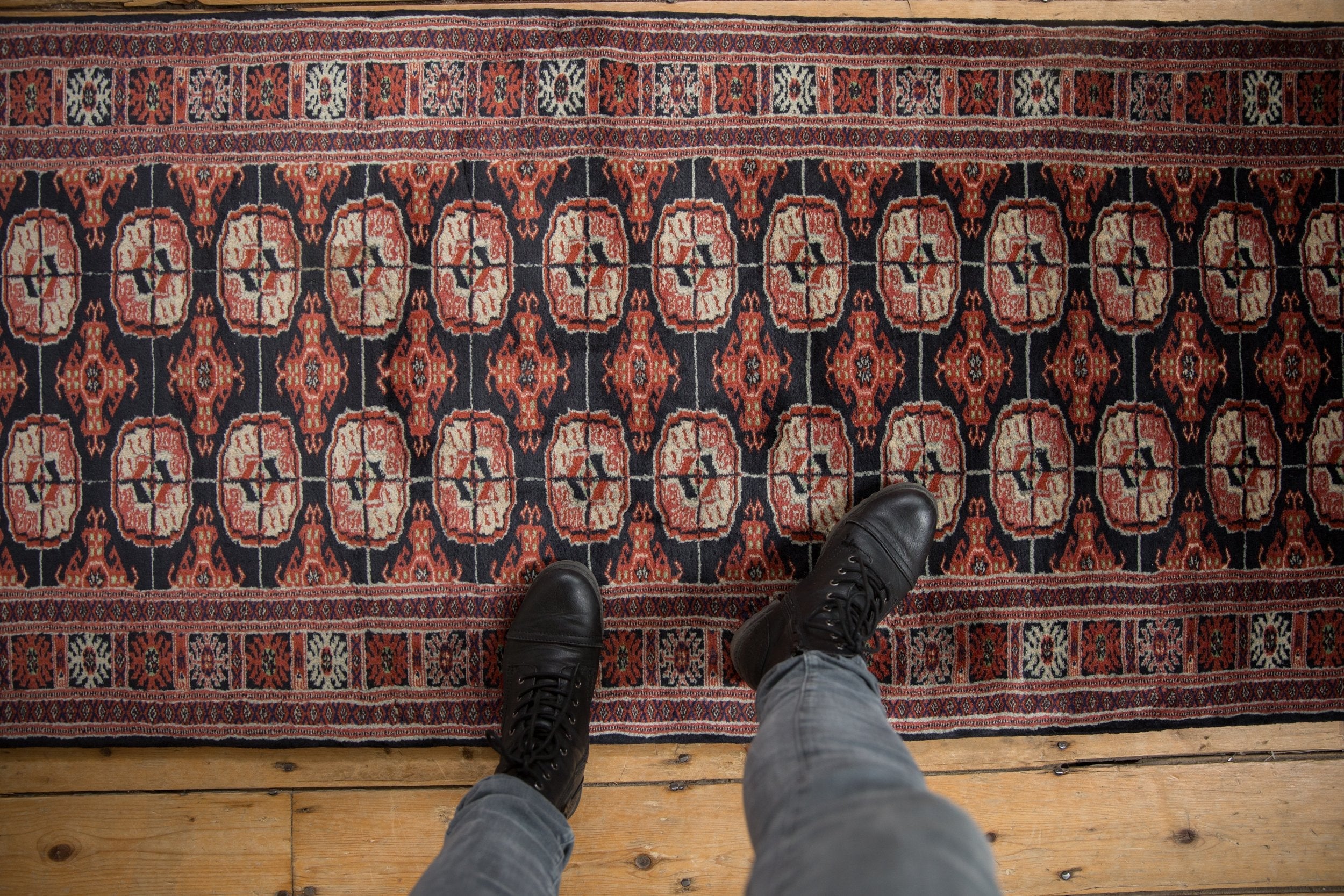 2.5x8 Vintage Fine Bokhara Rug Runner - Image 2