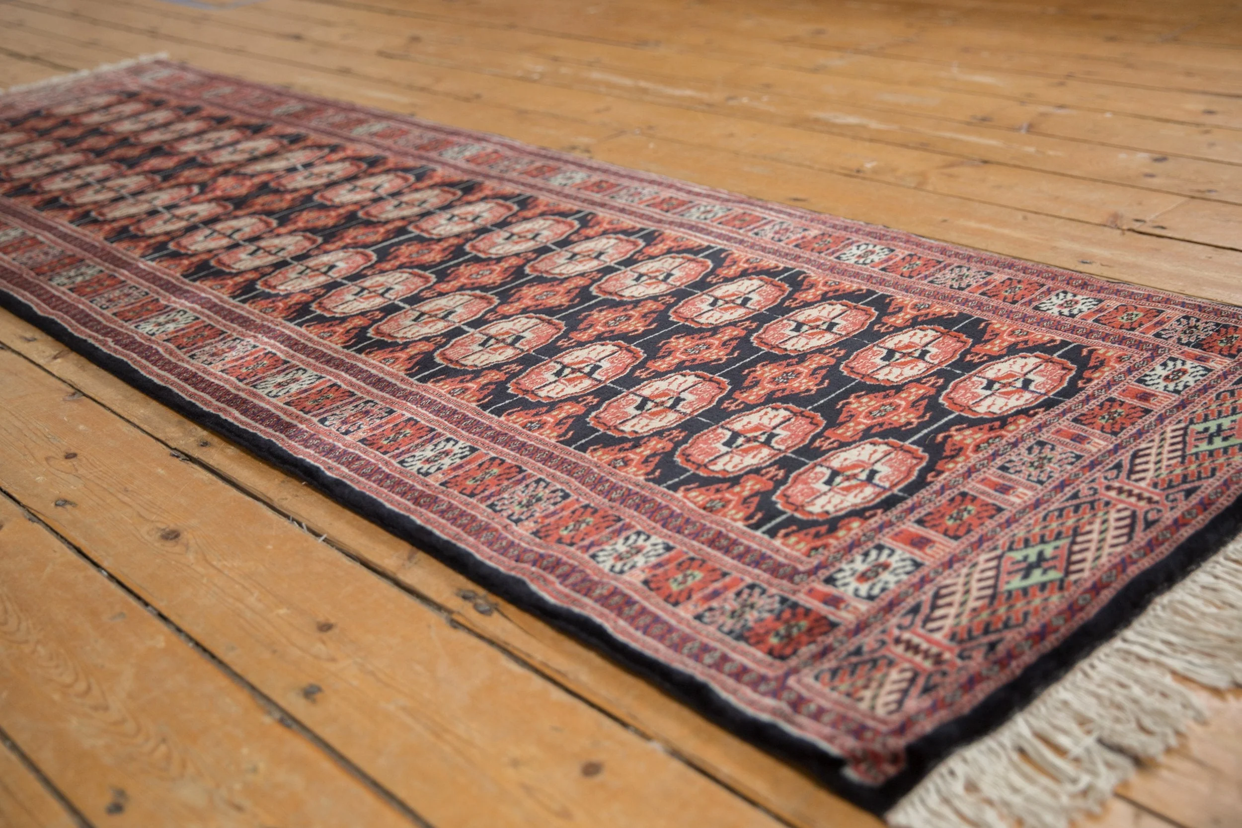 2.5x8 Vintage Fine Bokhara Rug Runner - Image 3