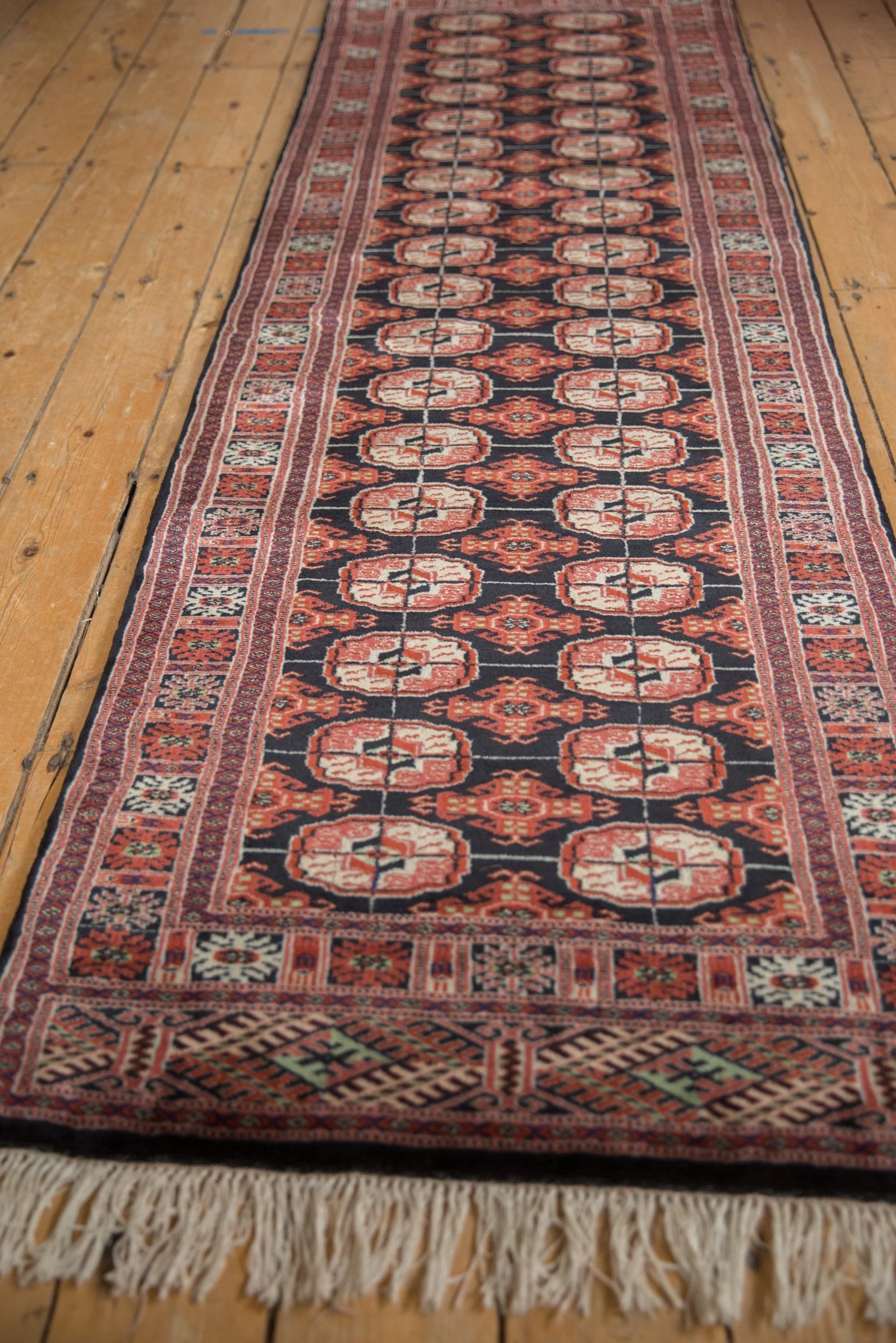 2.5x8 Vintage Fine Bokhara Rug Runner - Image 4