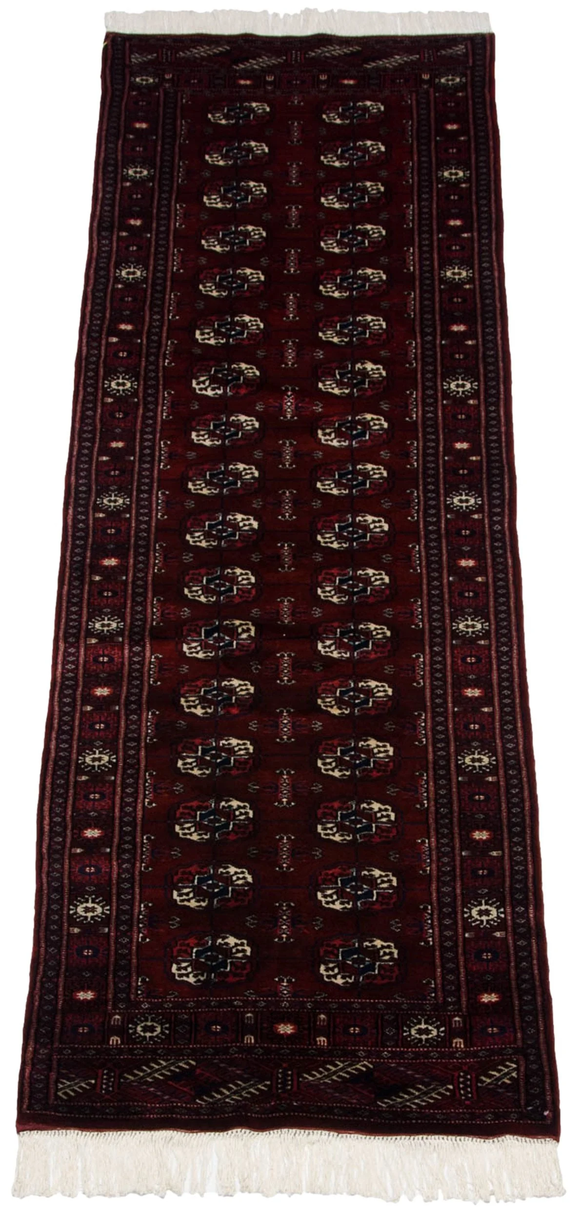 2.5x8 Vintage Fine Bokhara Rug Runner - Image 7