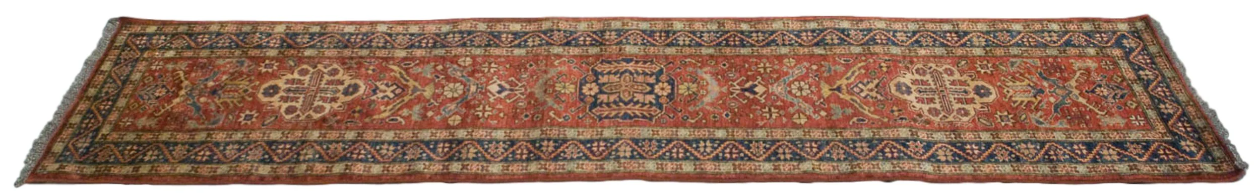 2.5x9.5 New Pakistani Caucasian Design Rug Runner - Image 2