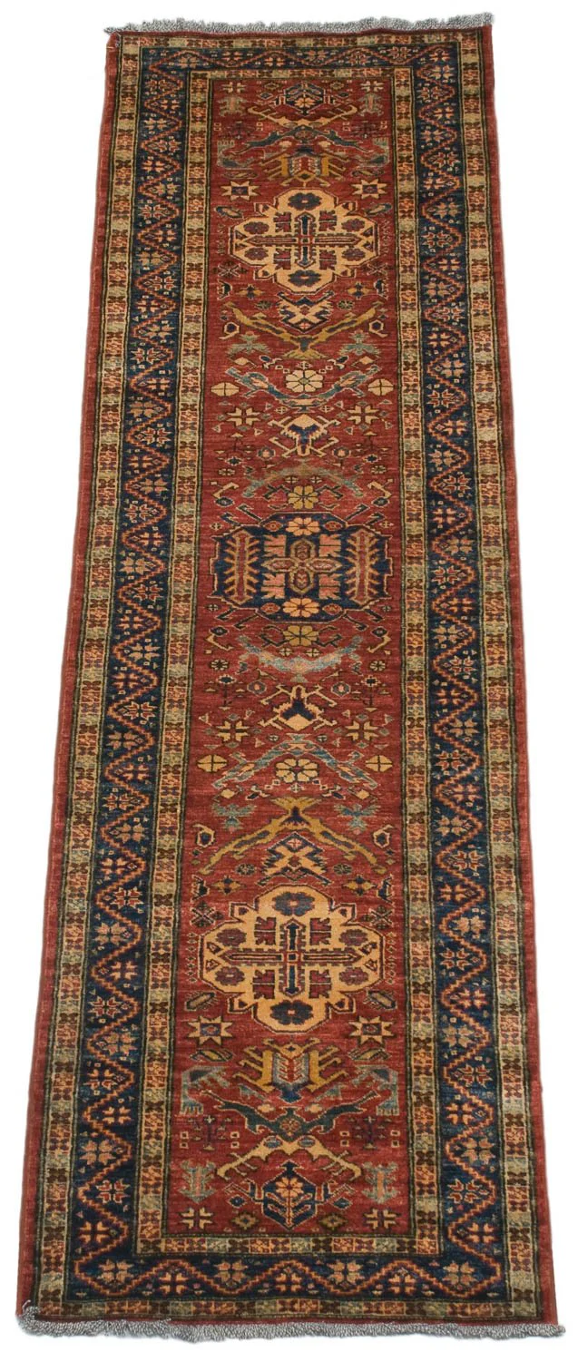 2.5x9.5 New Pakistani Caucasian Design Rug Runner - Image 3