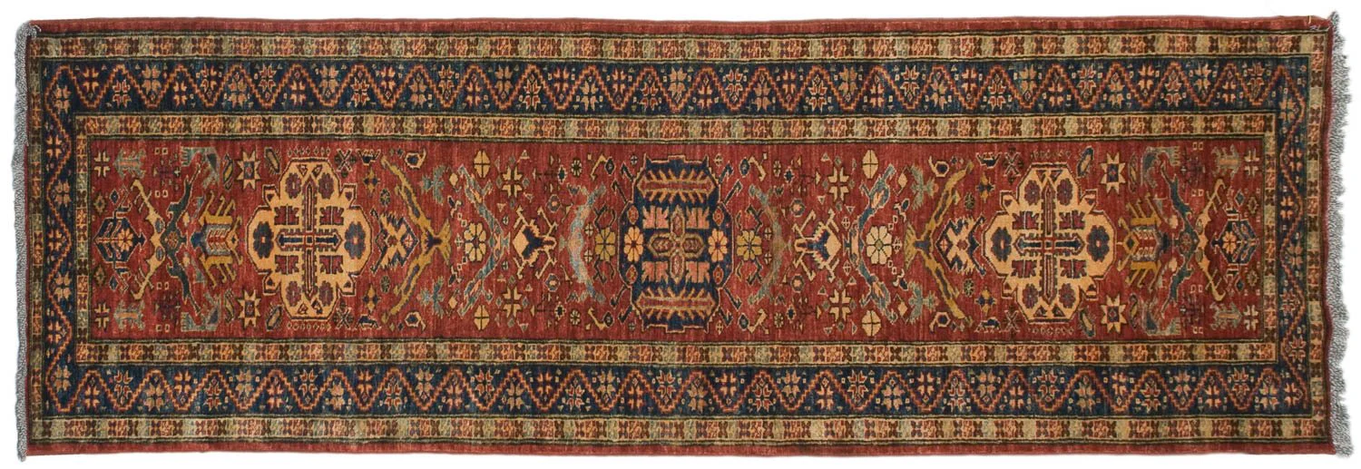 2.5x9.5 New Pakistani Caucasian Design Rug Runner - Image 4