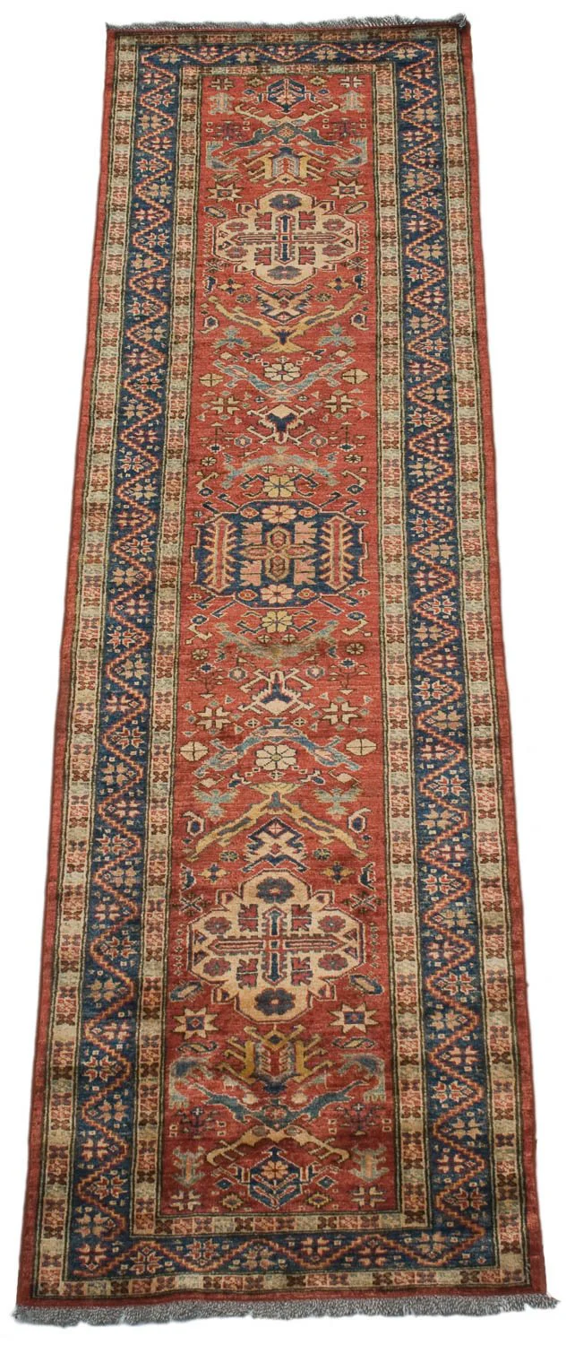 2.5x9.5 New Pakistani Caucasian Design Rug Runner - Image 5