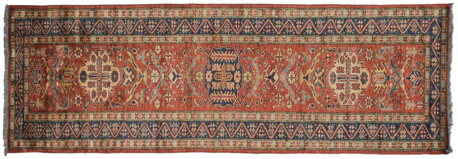 2.5x9.5 New Pakistani Caucasian Design Rug Runner - Image 6