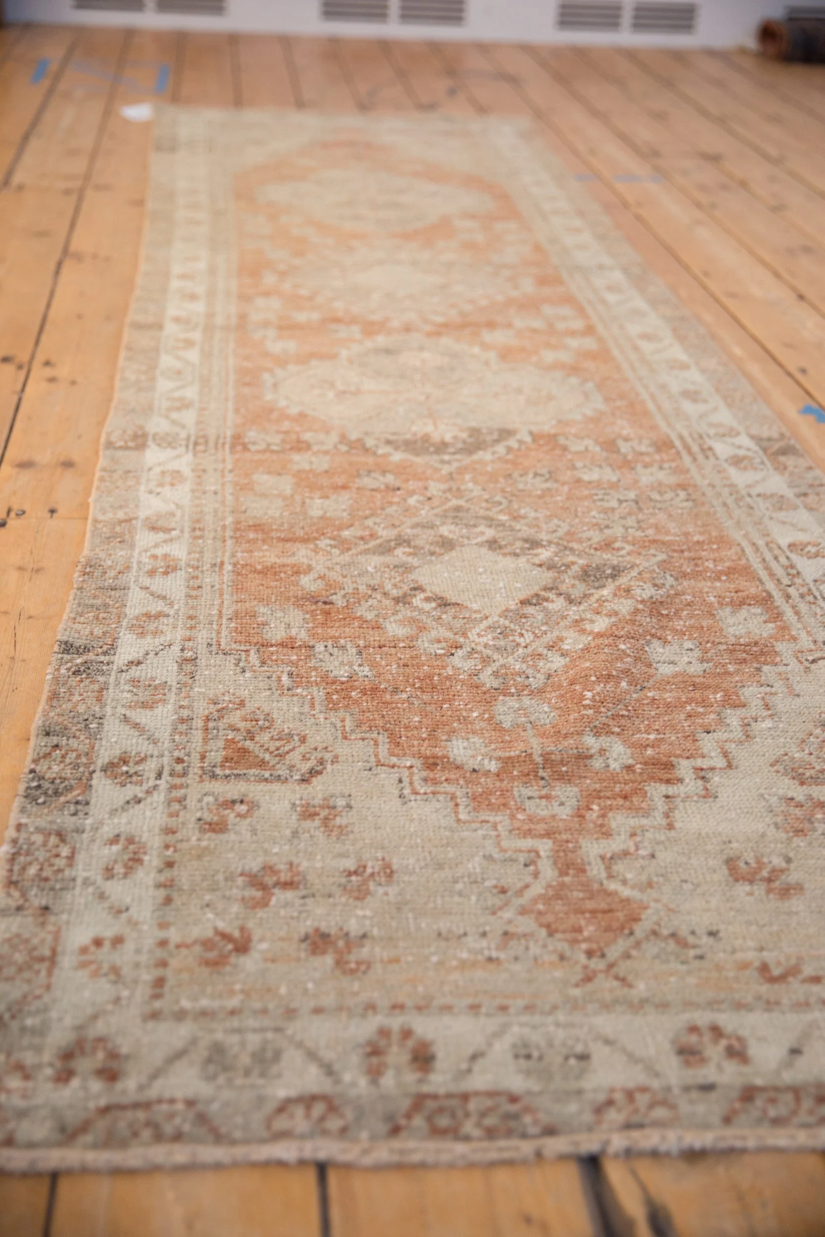 2.5x9 Vintage Distressed Oushak Rug Runner - Image 4
