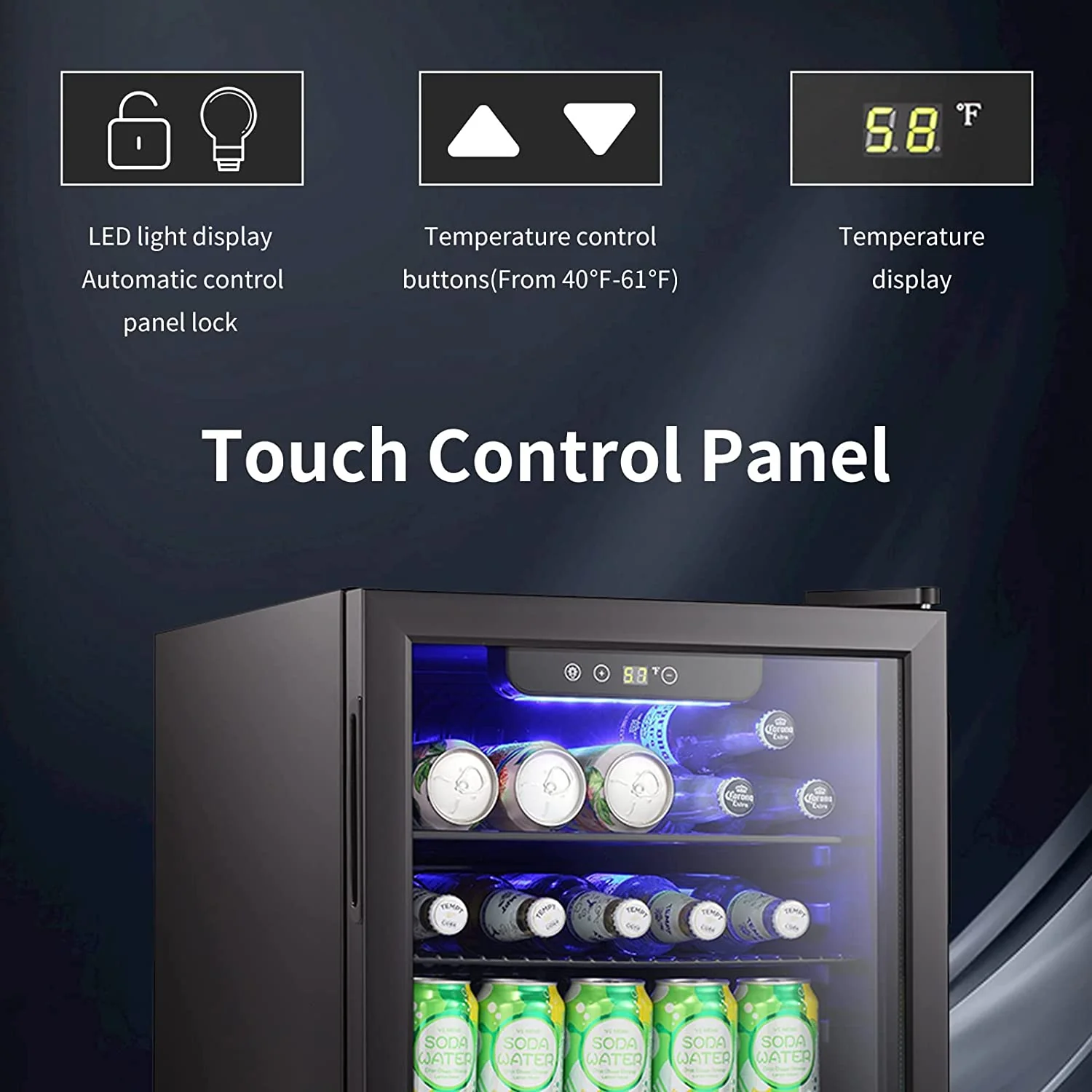 2.6 Cu.ft Wine Cooler/Cabinet Beverage Refrigerator W5870BH - Image 2