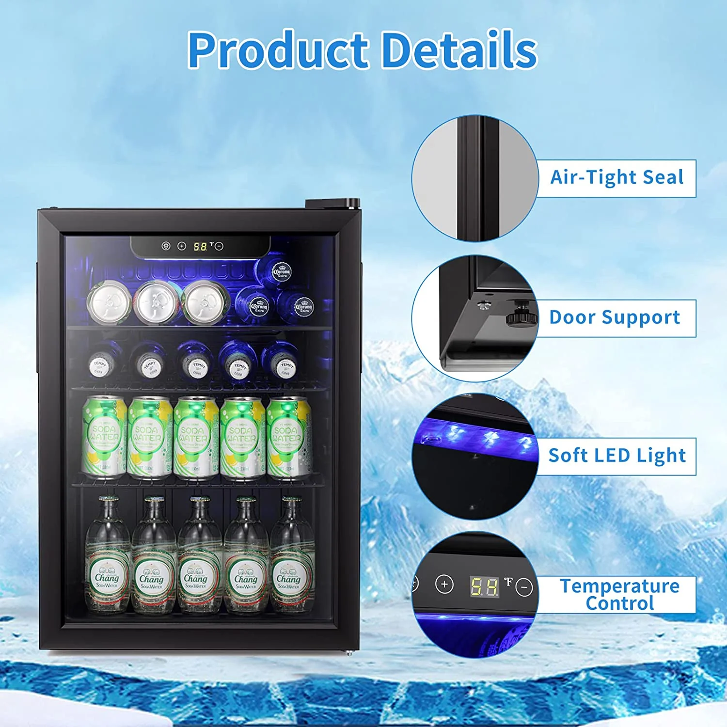 2.6 Cu.ft Wine Cooler/Cabinet Beverage Refrigerator W5870BH - Image 4