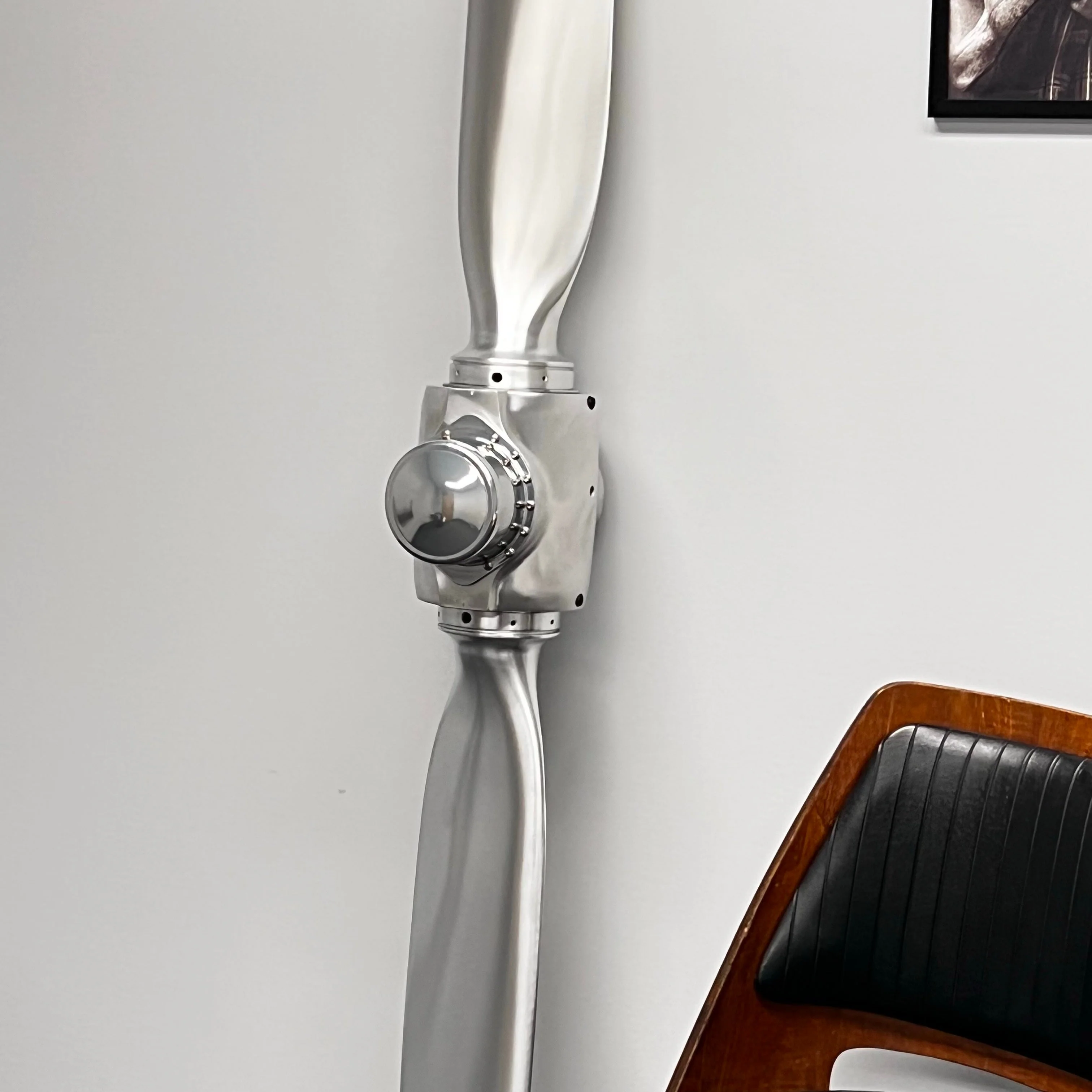 2-Bladed McCauley Brushed Aluminum Airplane Propeller Wall Display - Image 5
