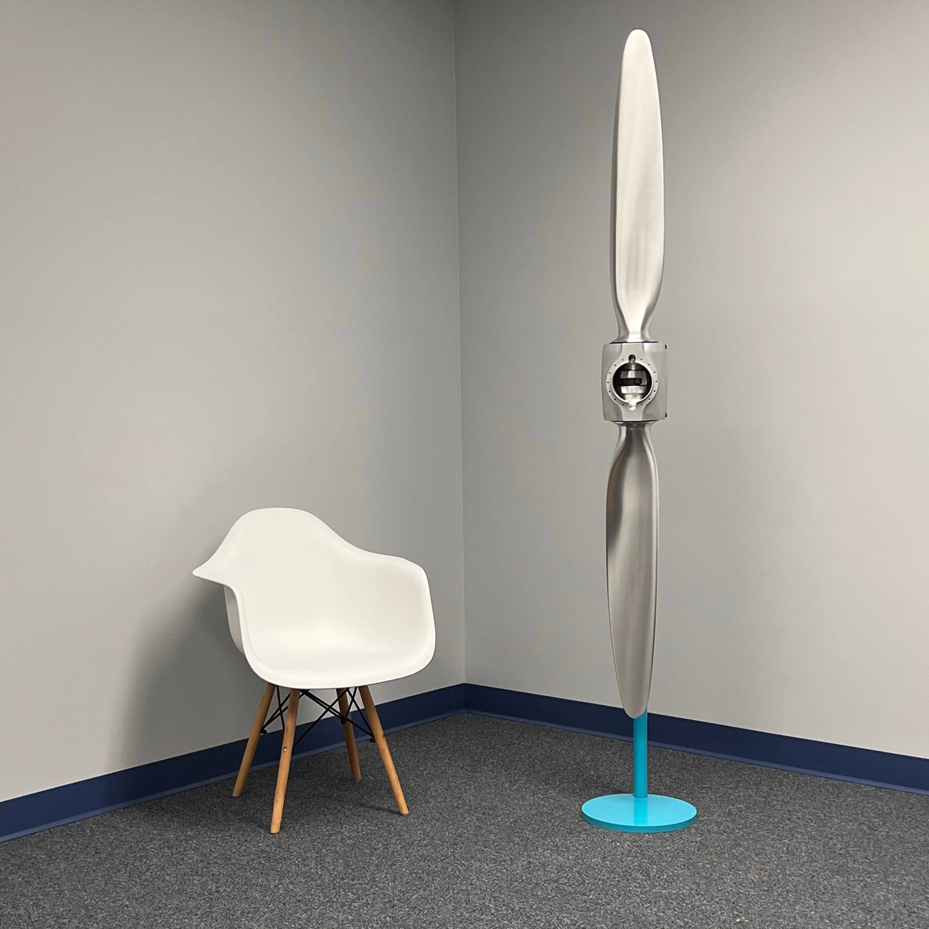 2-Bladed McCauley Cessna 70" Brushed Aluminum Airplane Propeller Wall Display - Image 4