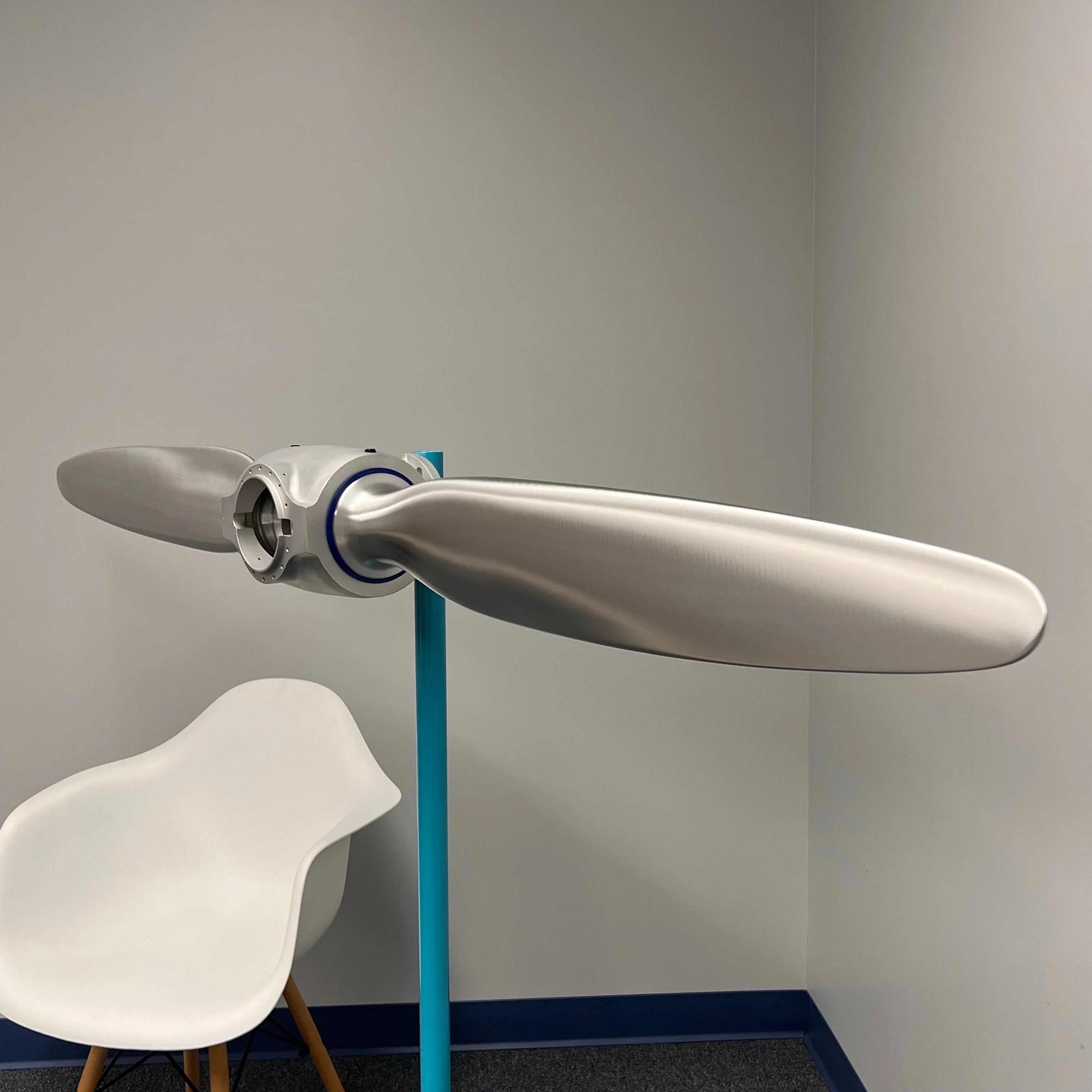 2-Bladed McCauley Cessna 70" Brushed Aluminum Airplane Propeller Wall Display - Image 8