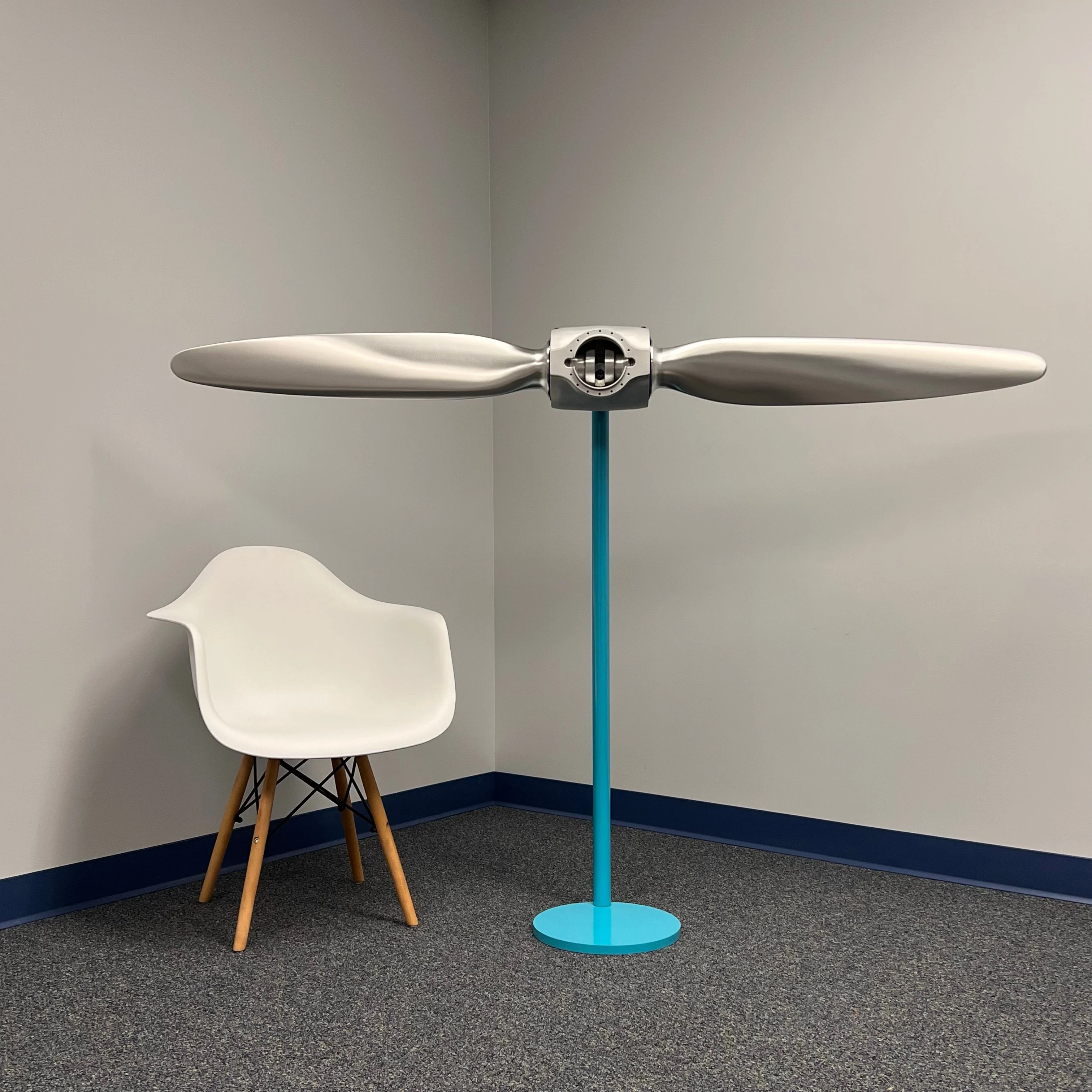 2-Bladed McCauley Cessna 70" Brushed Aluminum Airplane Propeller Wall Display - Image 9