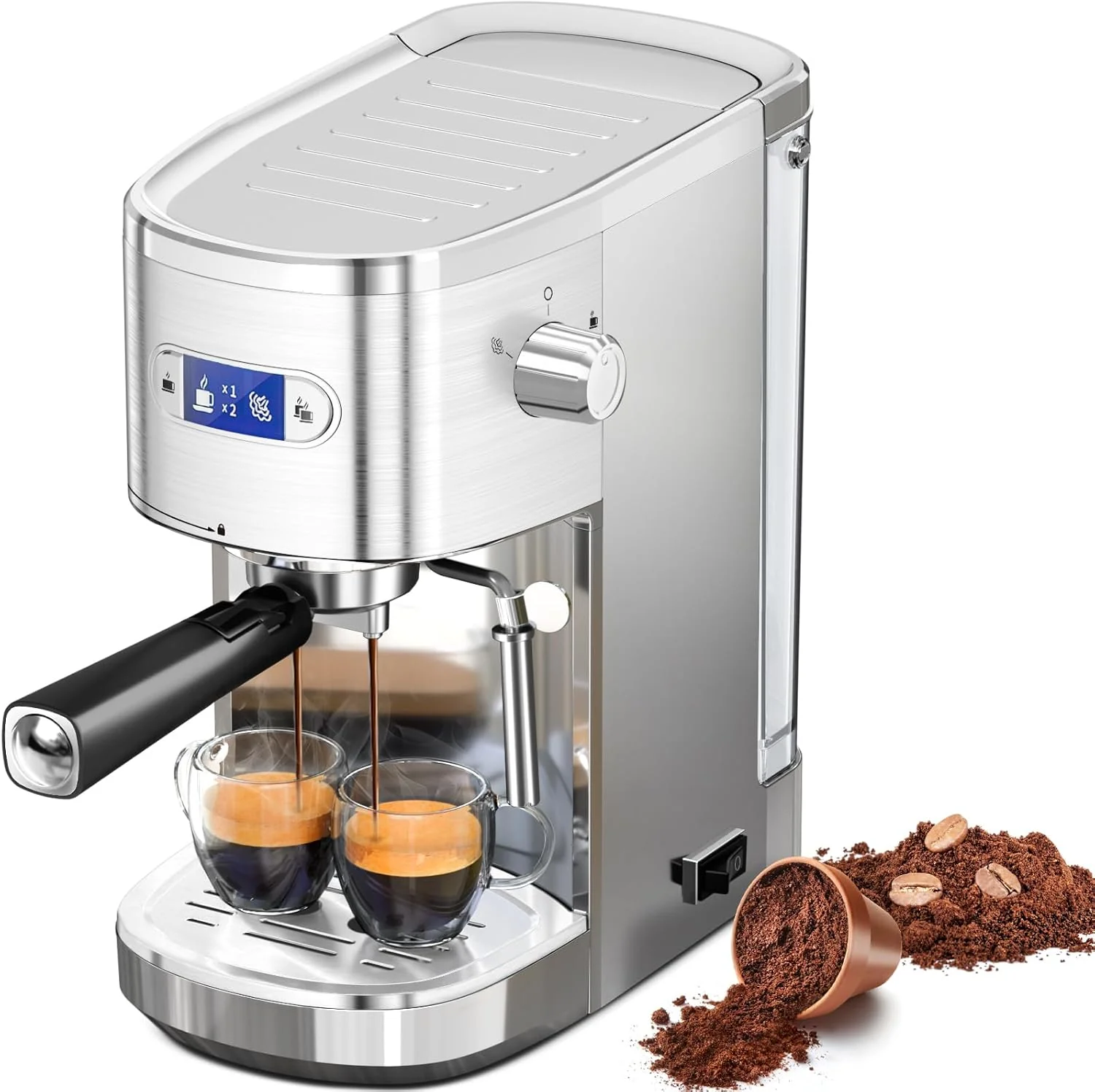2 in 1 Espresso Machines Support Capsule Coffee Automatic Cappuccino Coffee Maker CM8054 - Image 10