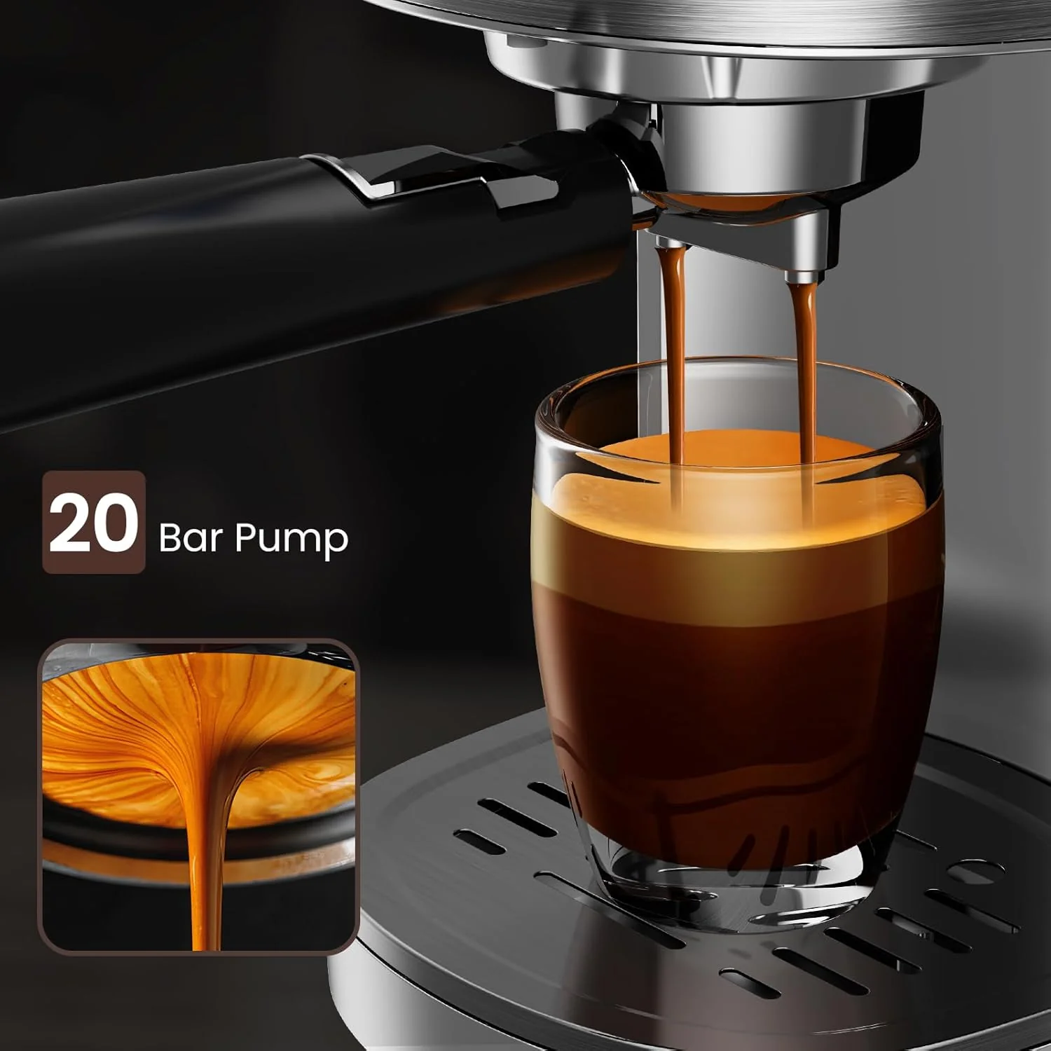 2 in 1 Espresso Machines Support Capsule Coffee Automatic Cappuccino Coffee Maker CM8054 - Image 14