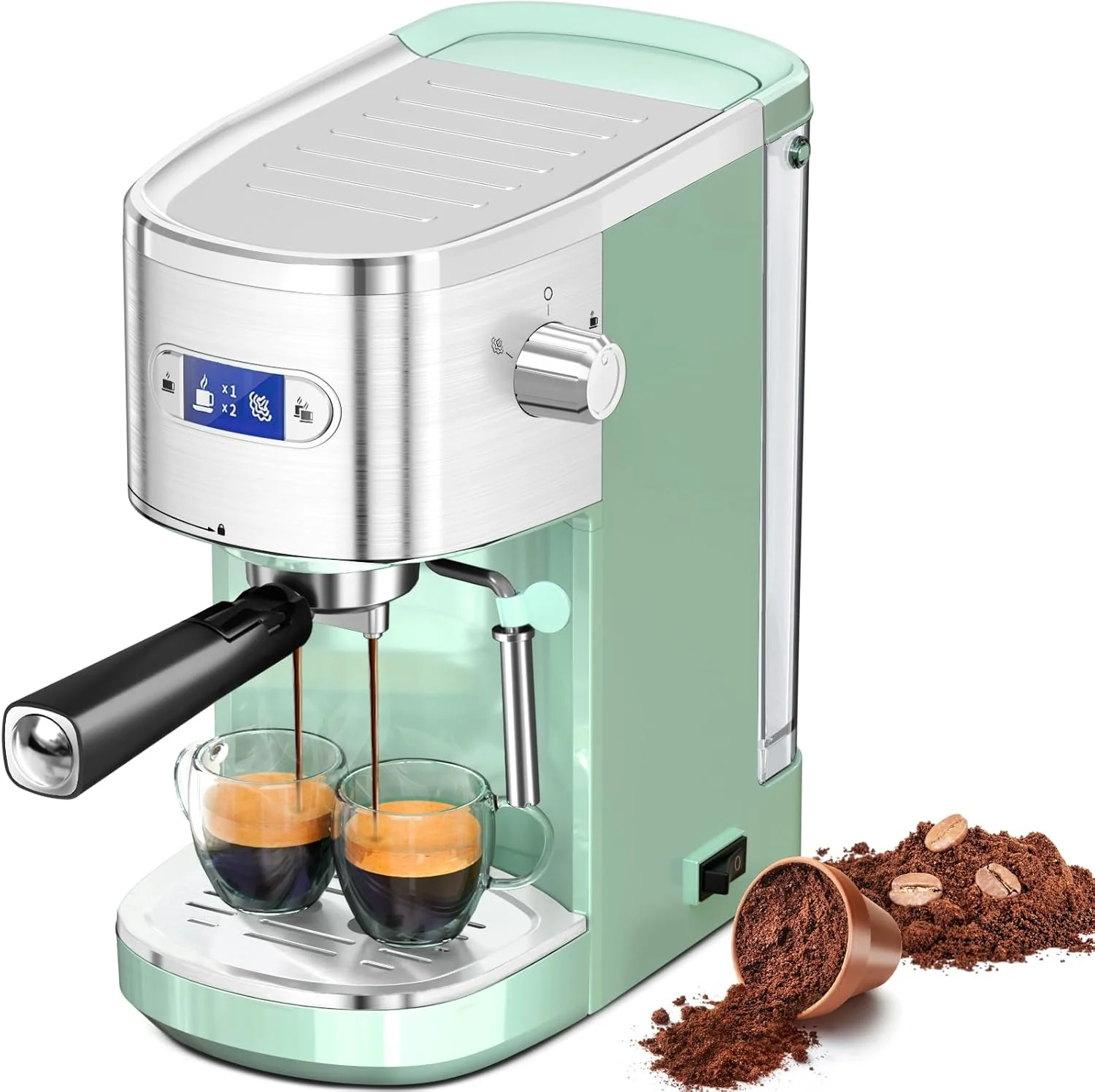 2 in 1 Espresso Machines Support Capsule Coffee Automatic Cappuccino Coffee Maker CM8054 - Image 18