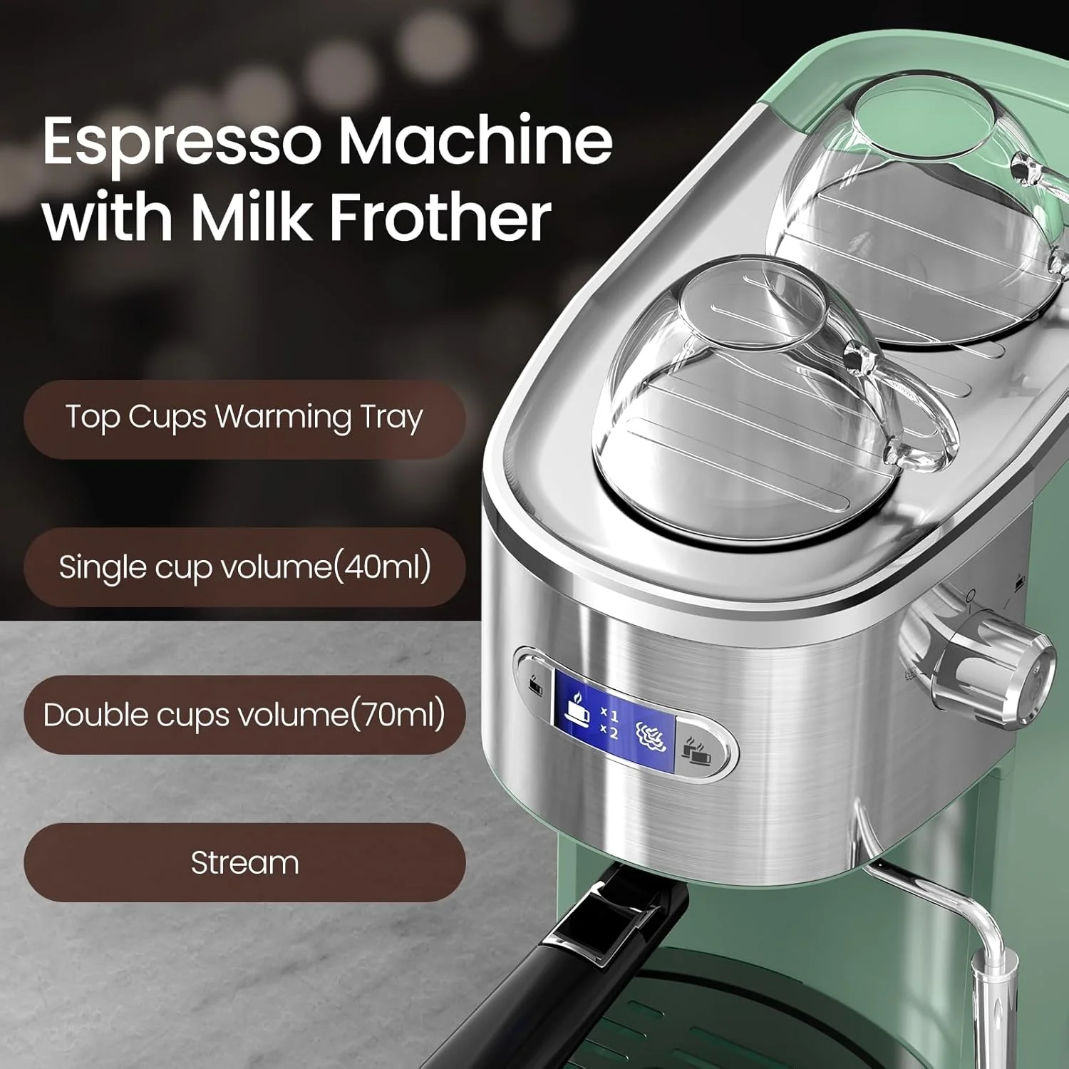 2 in 1 Espresso Machines Support Capsule Coffee Automatic Cappuccino Coffee Maker CM8054 - Image 19