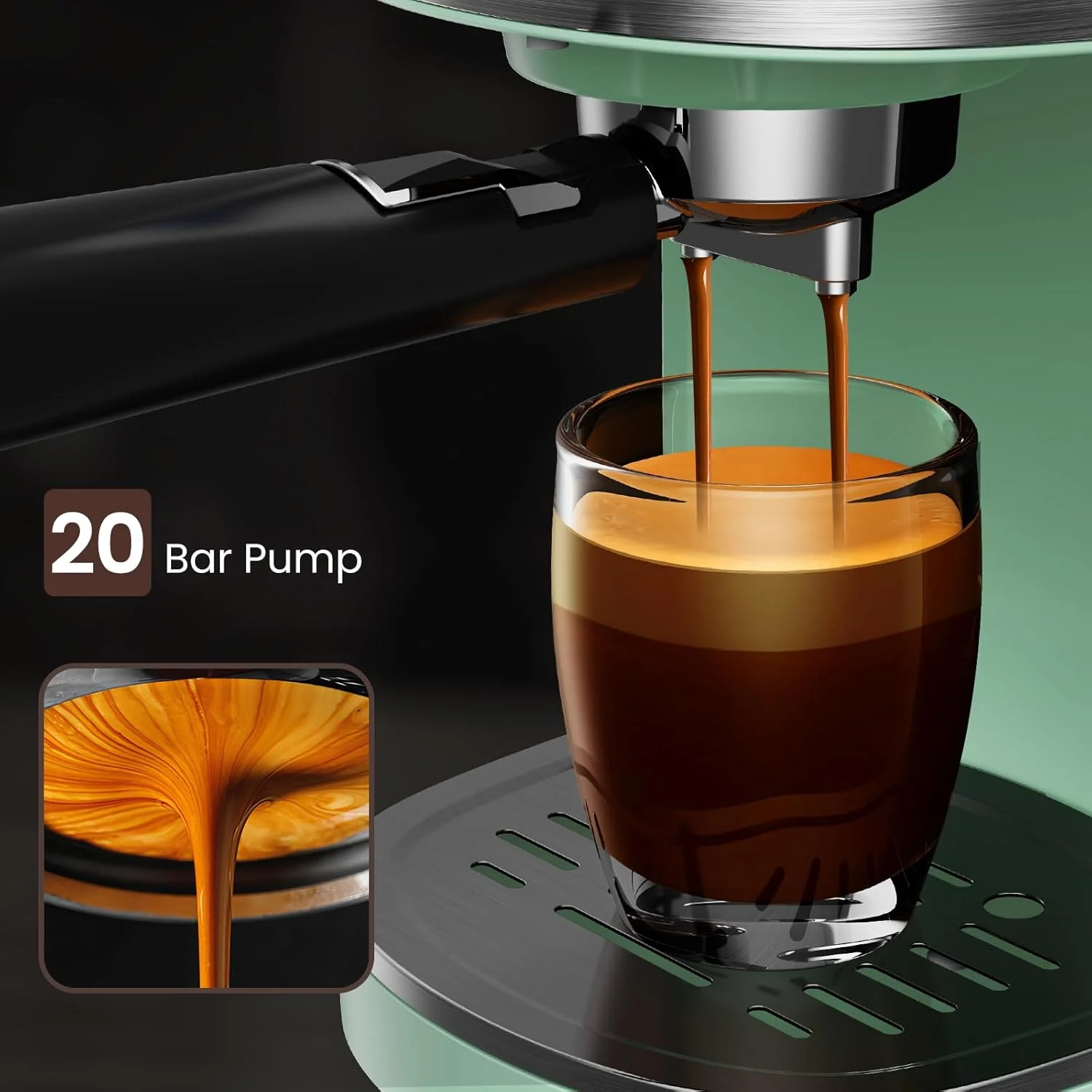 2 in 1 Espresso Machines Support Capsule Coffee Automatic Cappuccino Coffee Maker CM8054 - Image 22