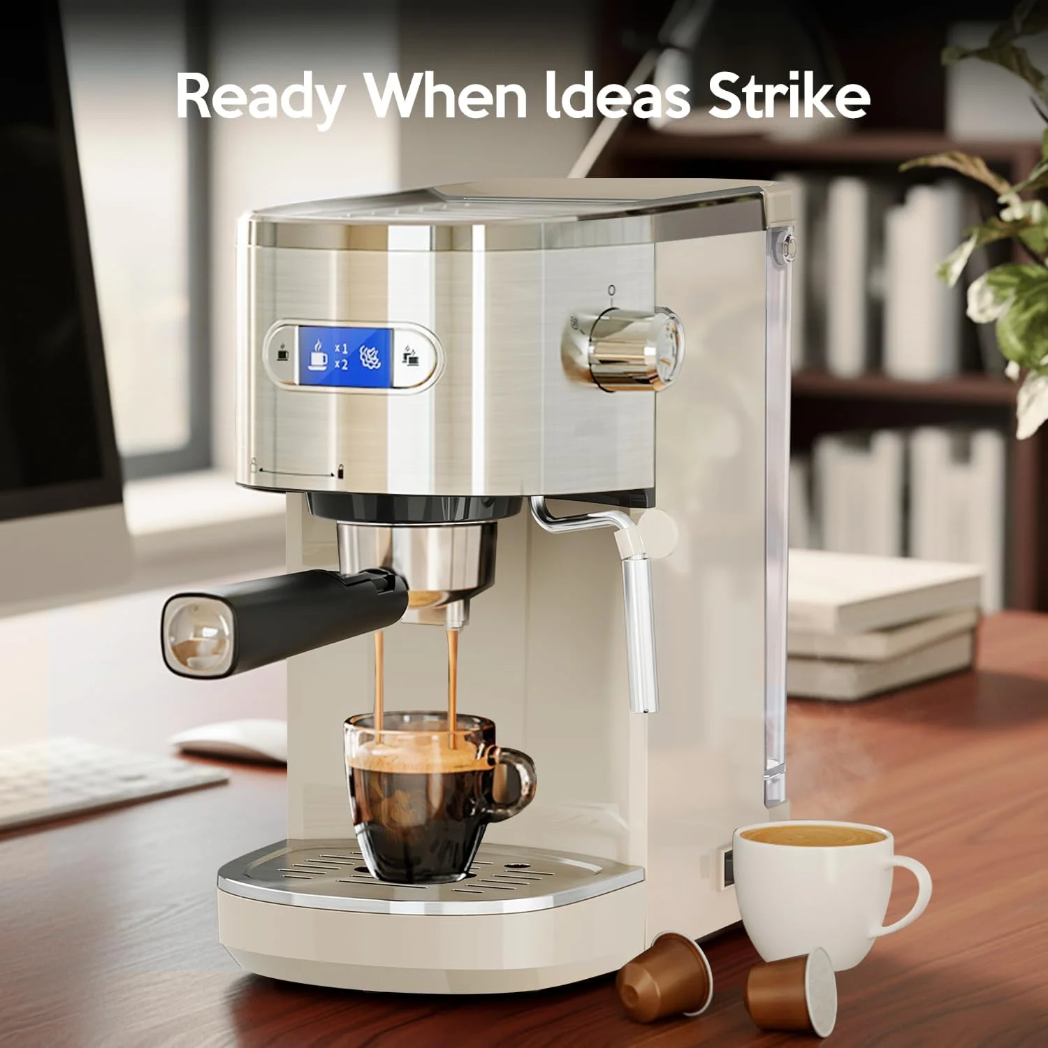 2 in 1 Espresso Machines Support Capsule Coffee Automatic Cappuccino Coffee Maker CM8054 - Image 30