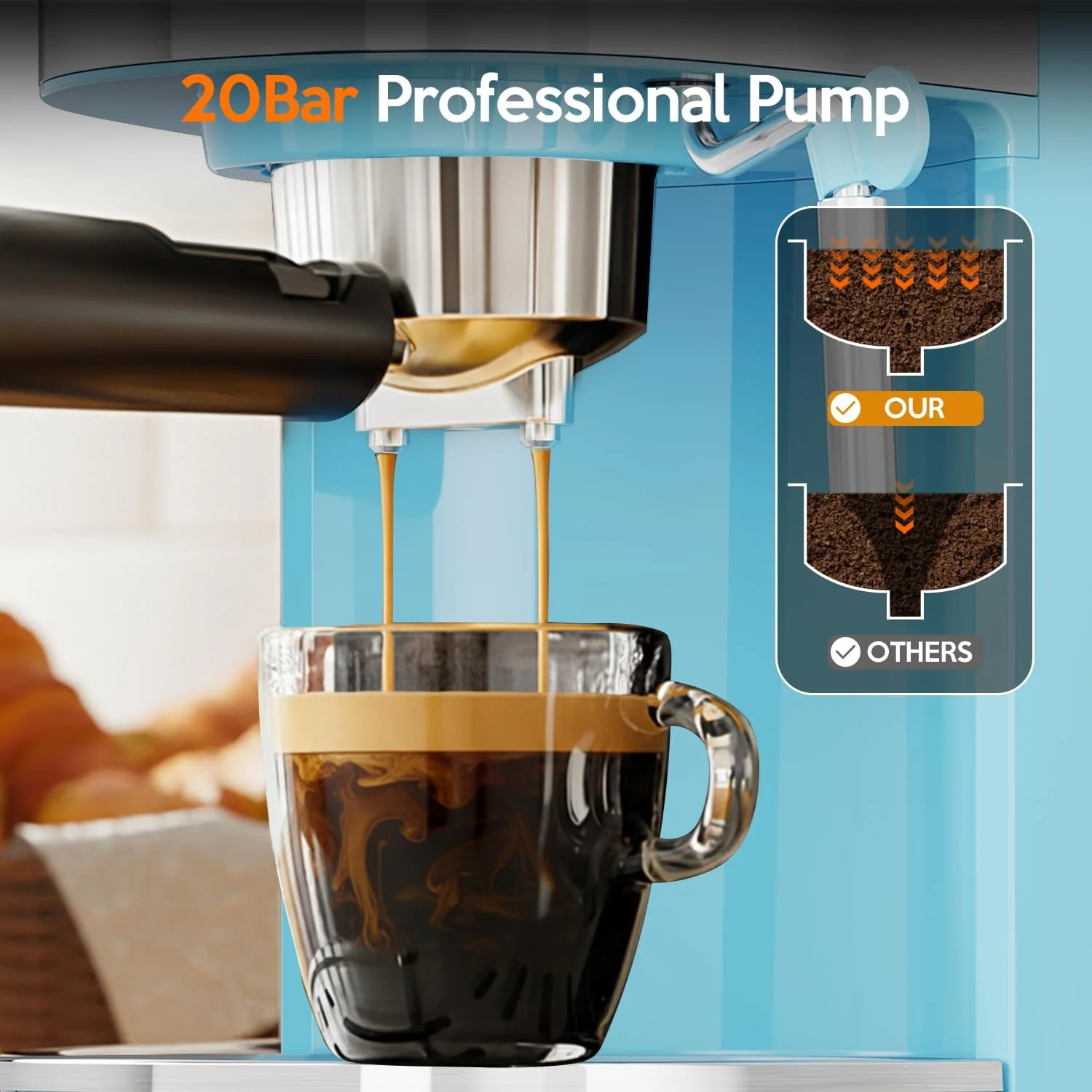 2 in 1 Espresso Machines Support Capsule Coffee Automatic Cappuccino Coffee Maker CM8054 - Image 35