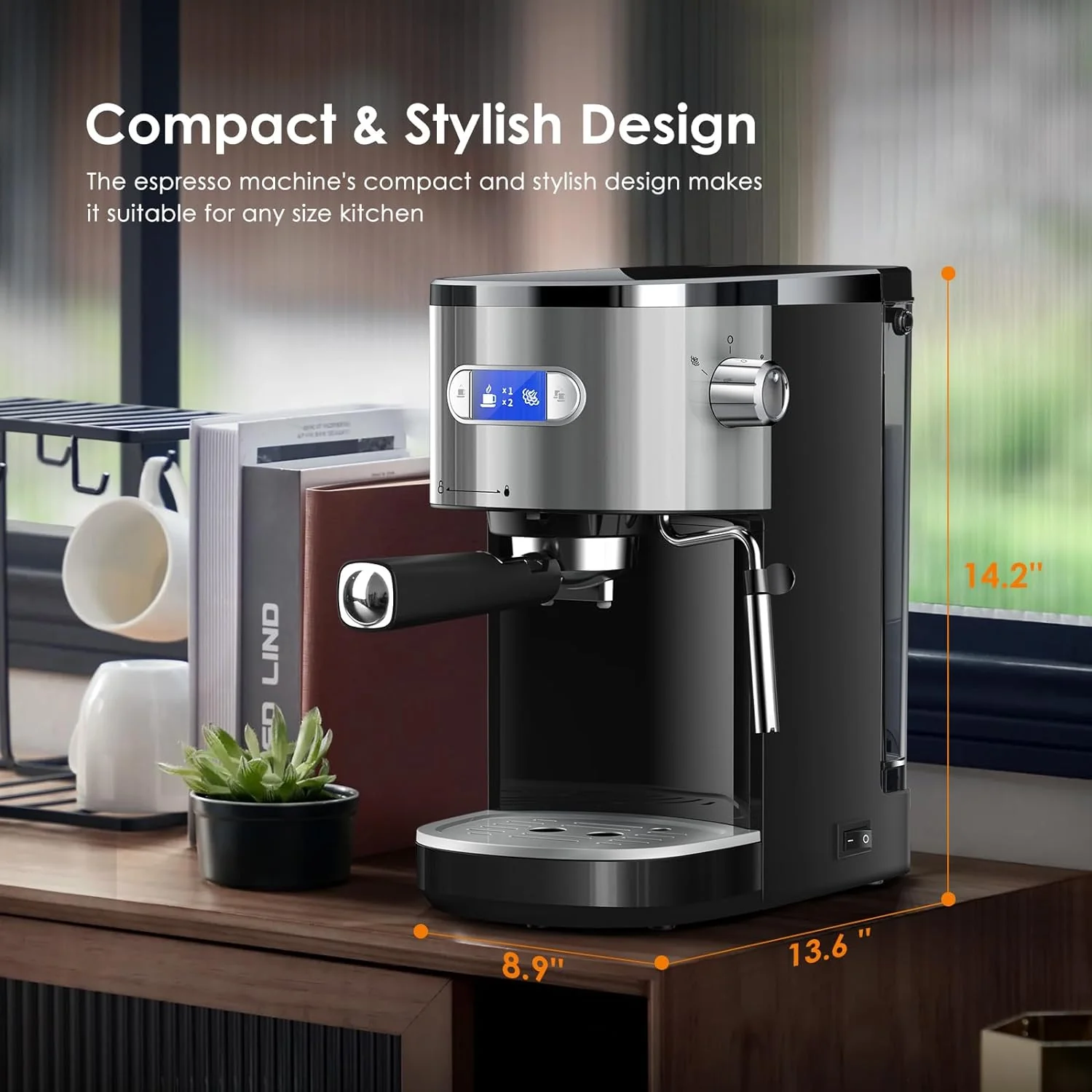 2 in 1 Espresso Machines Support Capsule Coffee Automatic Cappuccino Coffee Maker CM8054 - Image 8