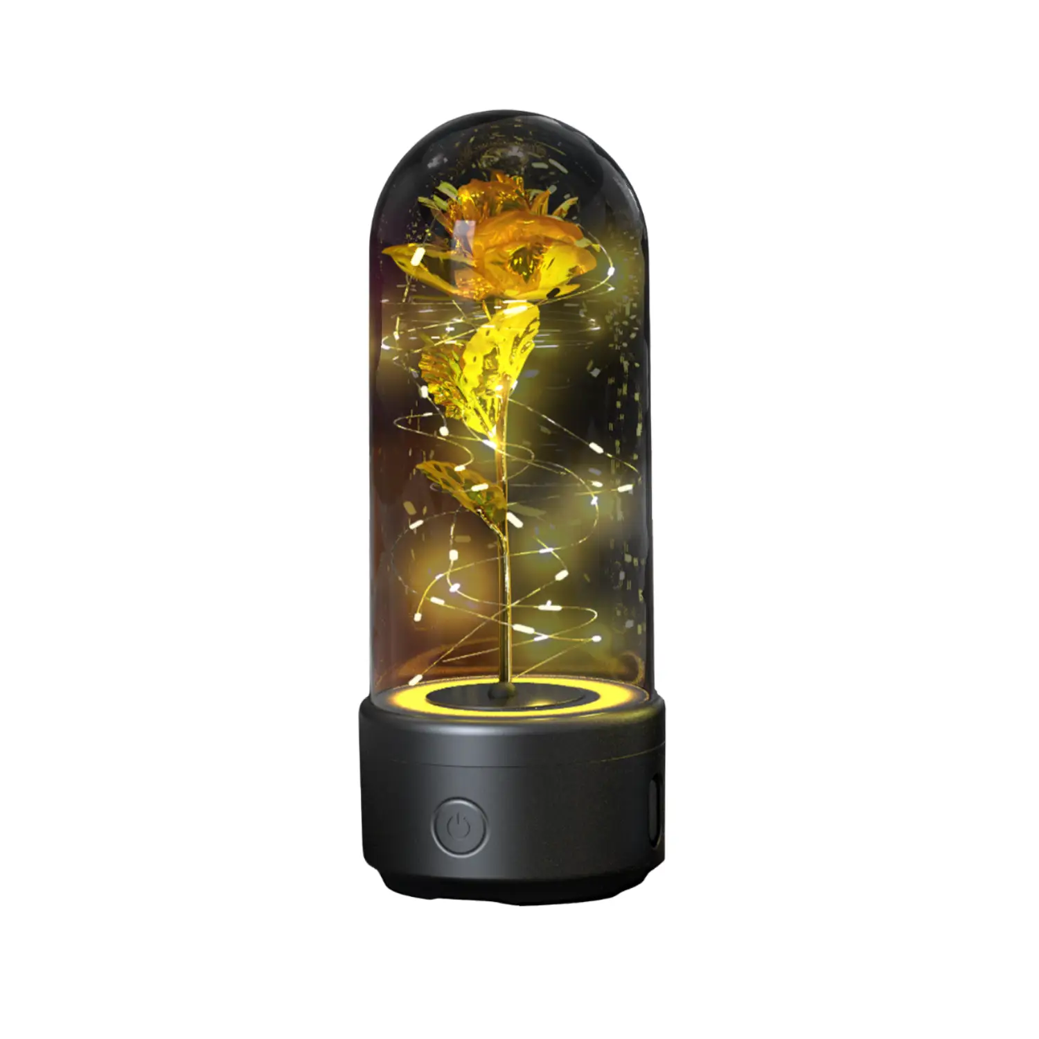 2 In 1 Rose Flowers in Creative LED Glass Lamp with Bluetooth for Home Decor - Image 24