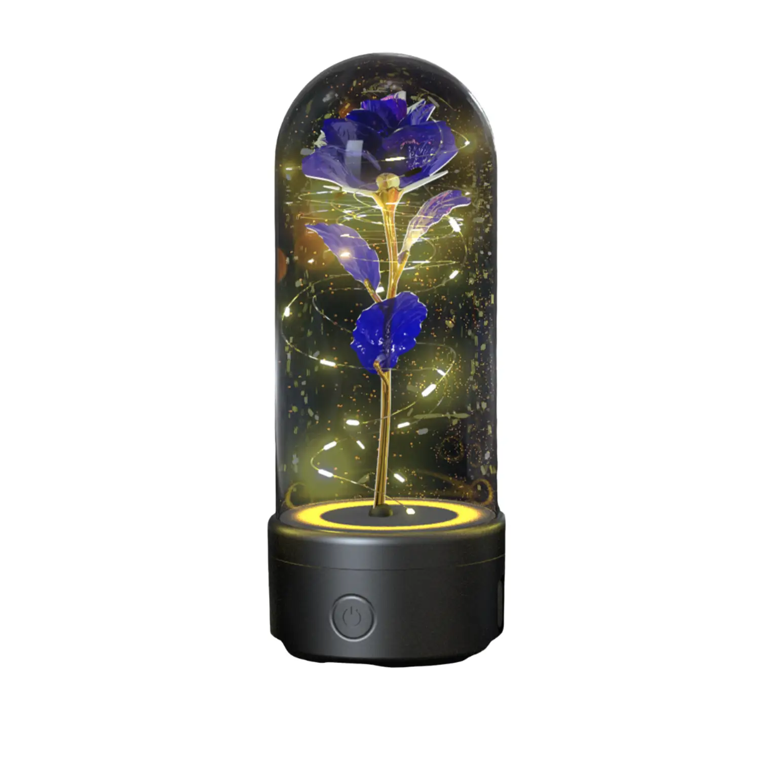 2 In 1 Rose Flowers in Creative LED Glass Lamp with Bluetooth for Home Decor - Image 25