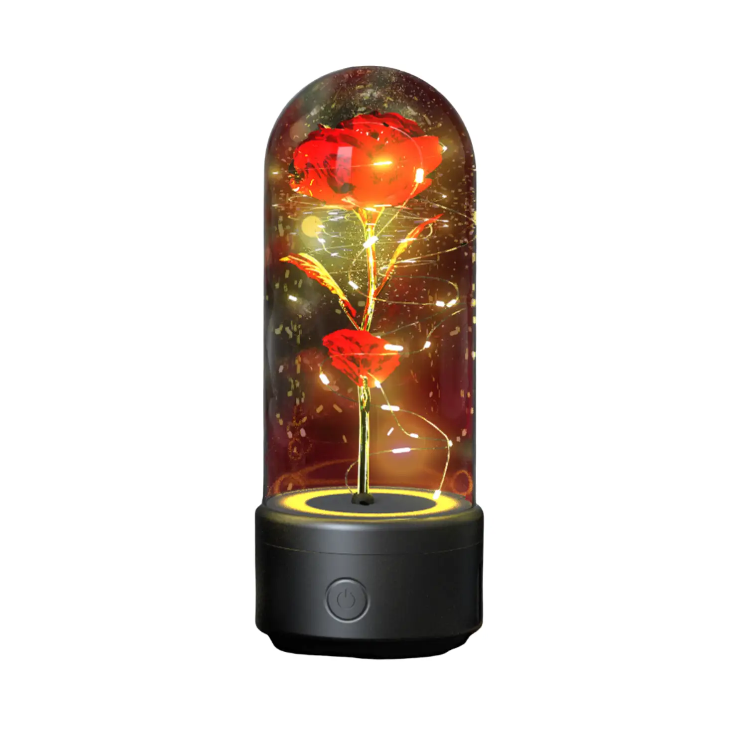 2 In 1 Rose Flowers in Creative LED Glass Lamp with Bluetooth for Home Decor - Image 26