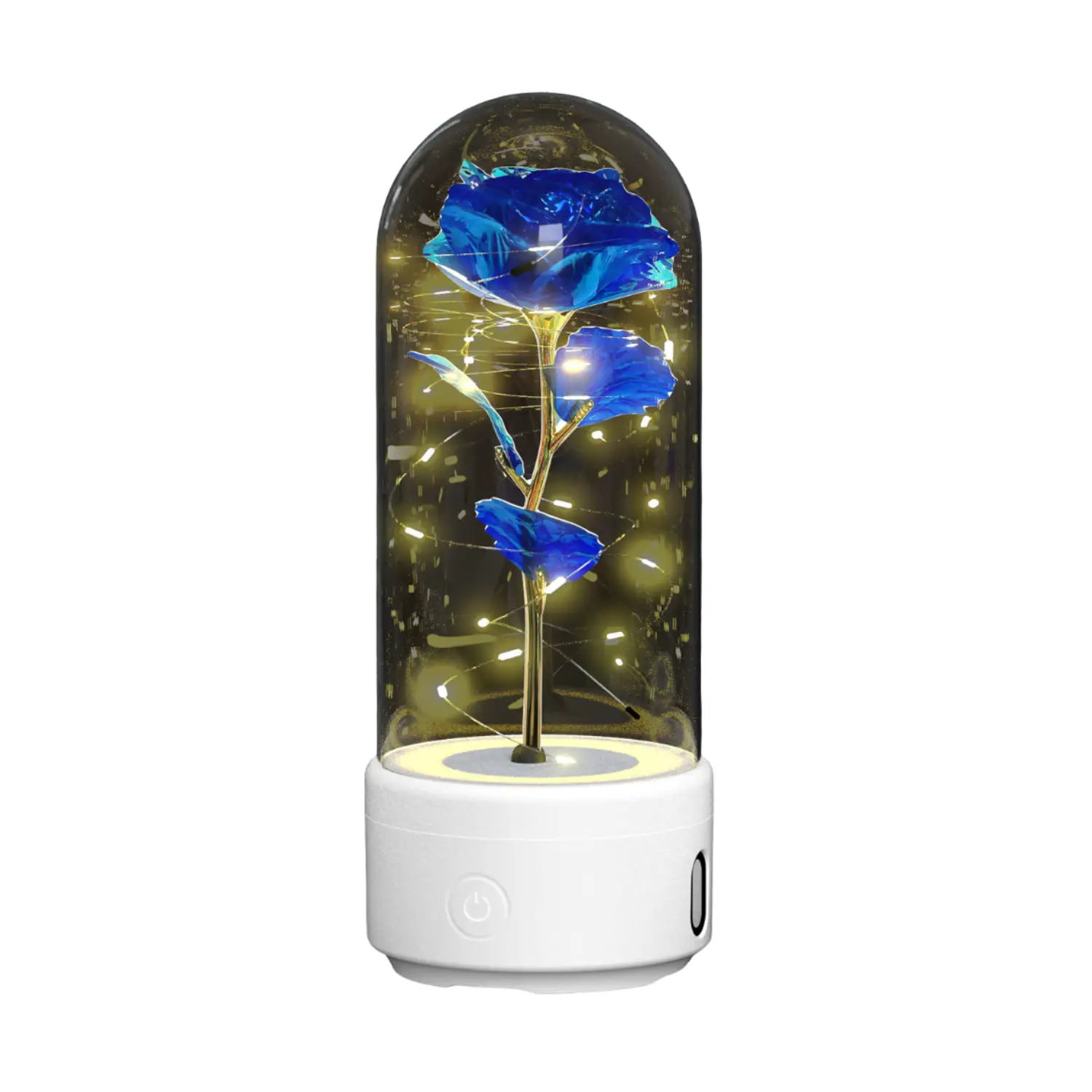 2 In 1 Rose Flowers in Creative LED Glass Lamp with Bluetooth for Home Decor - Image 27