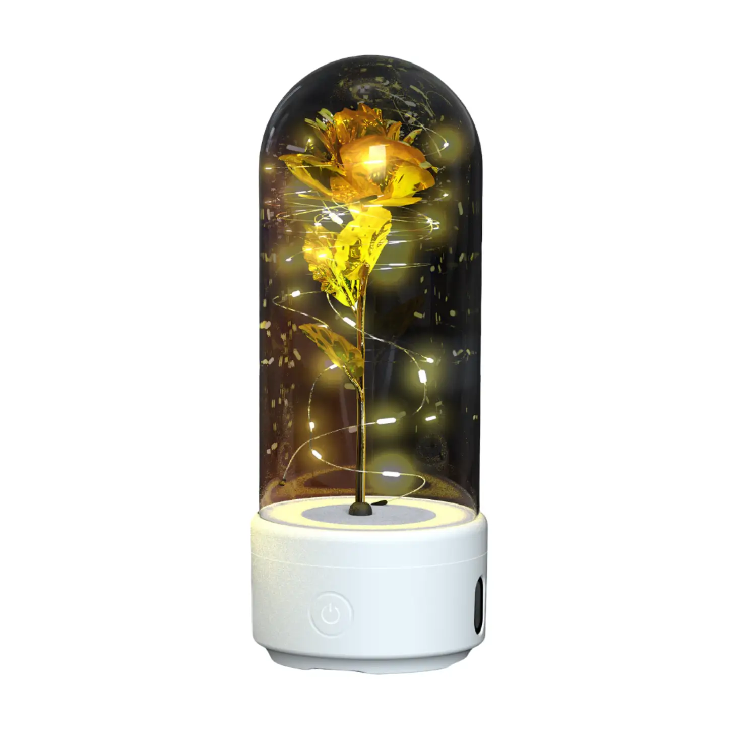 2 In 1 Rose Flowers in Creative LED Glass Lamp with Bluetooth for Home Decor - Image 28