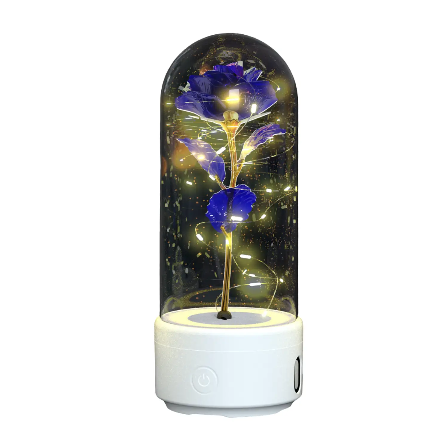2 In 1 Rose Flowers in Creative LED Glass Lamp with Bluetooth for Home Decor - Image 30