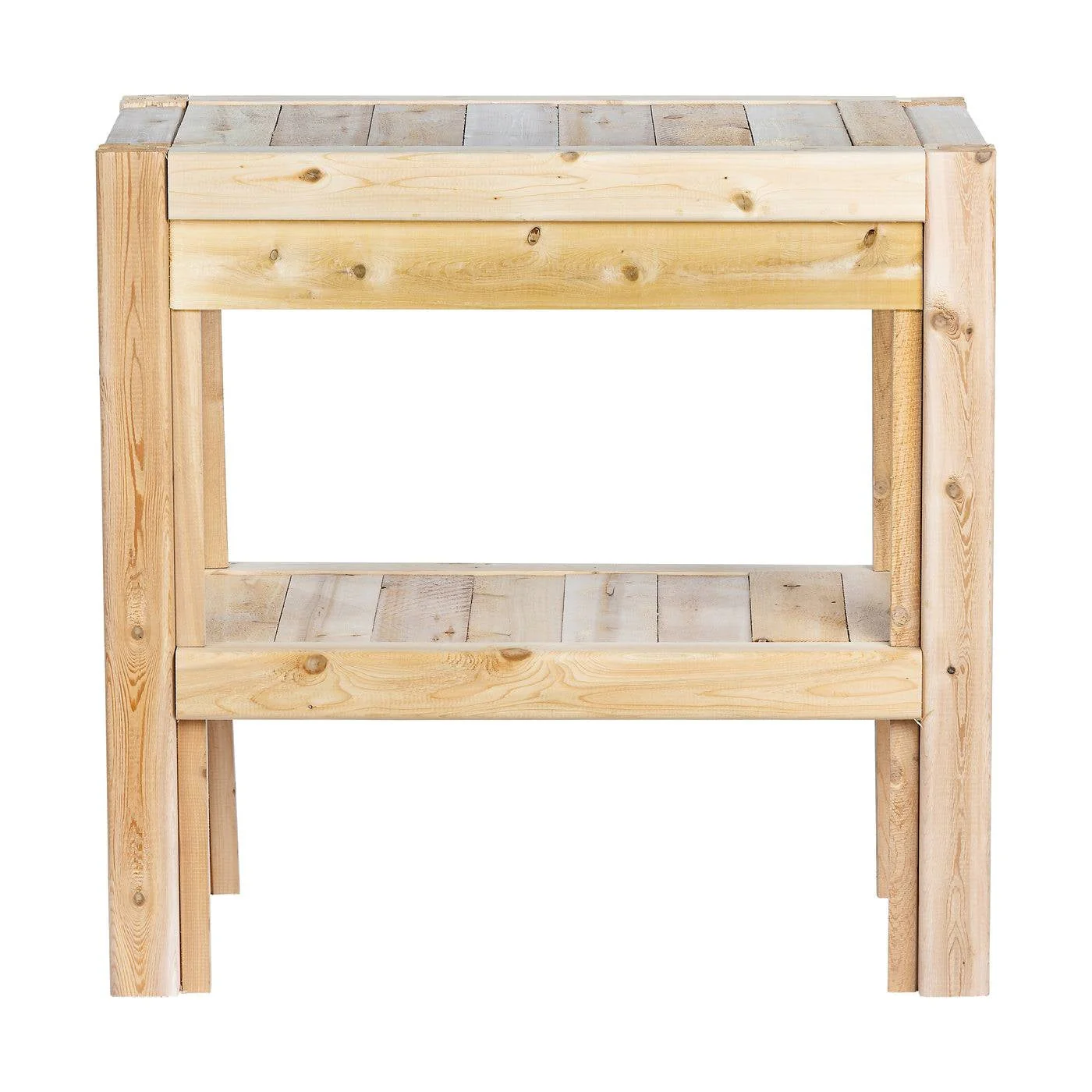 2 Tier Adjustable Cedar Wood Garden Storage Shelves - Made In USA - Image 3