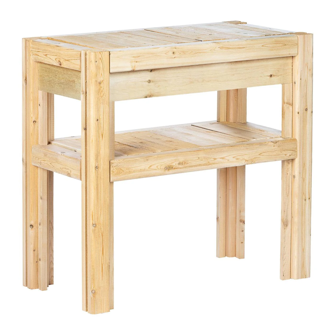 2 Tier Adjustable Cedar Wood Garden Storage Shelves - Made In USA - Image 4