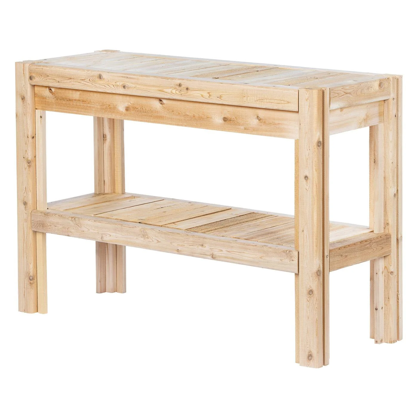 2 Tier Adjustable Cedar Wood Multipurpose Storage Shelves - Made In USA - Image 2