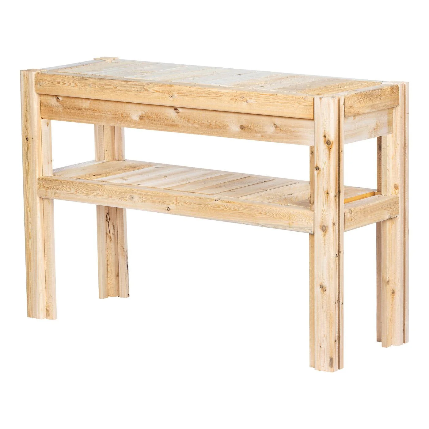 2 Tier Adjustable Cedar Wood Multipurpose Storage Shelves - Made In USA - Image 4
