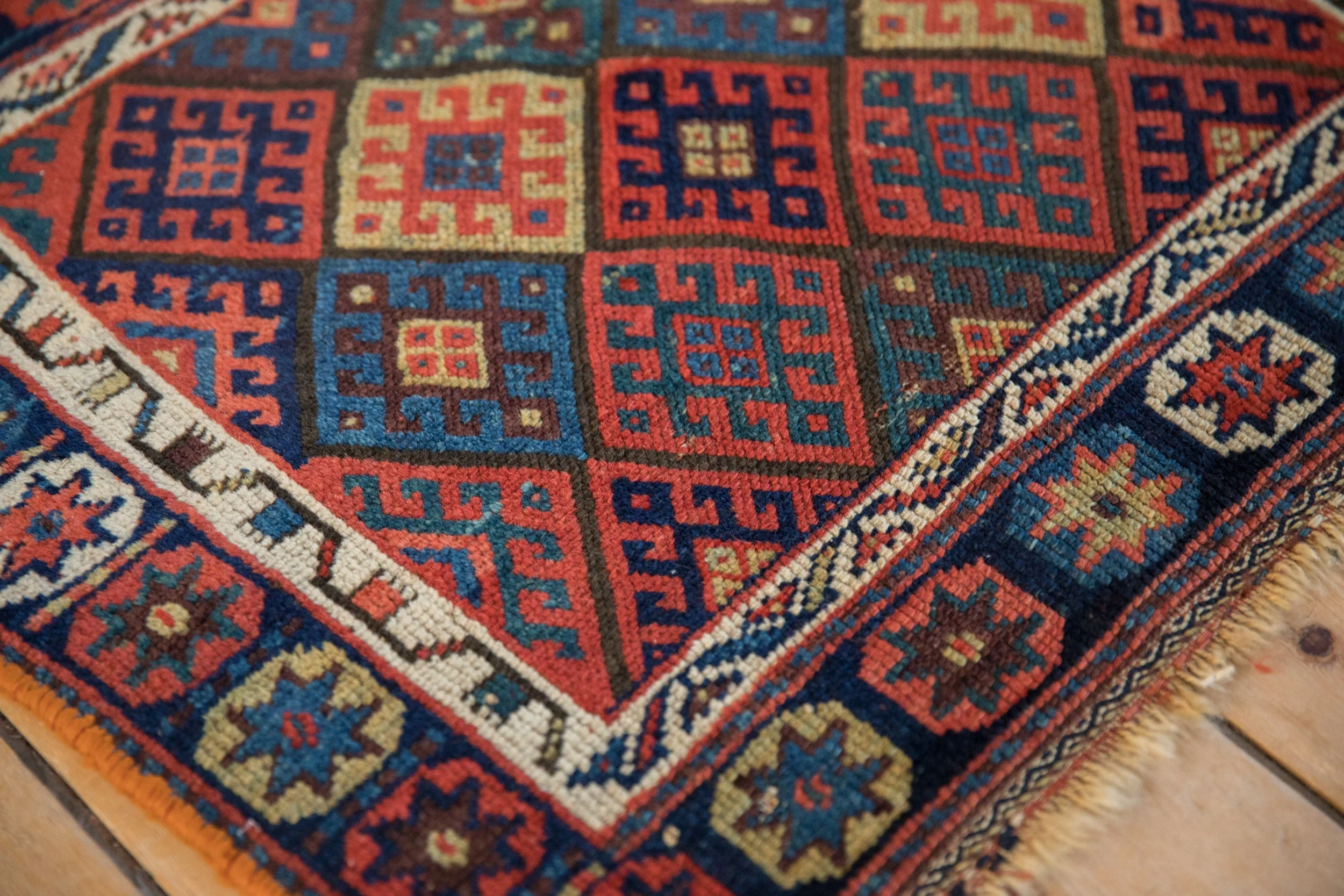 2 x 2.5 Antique Jaff Kurd Bag Face Square Rug Mat - Image 4
