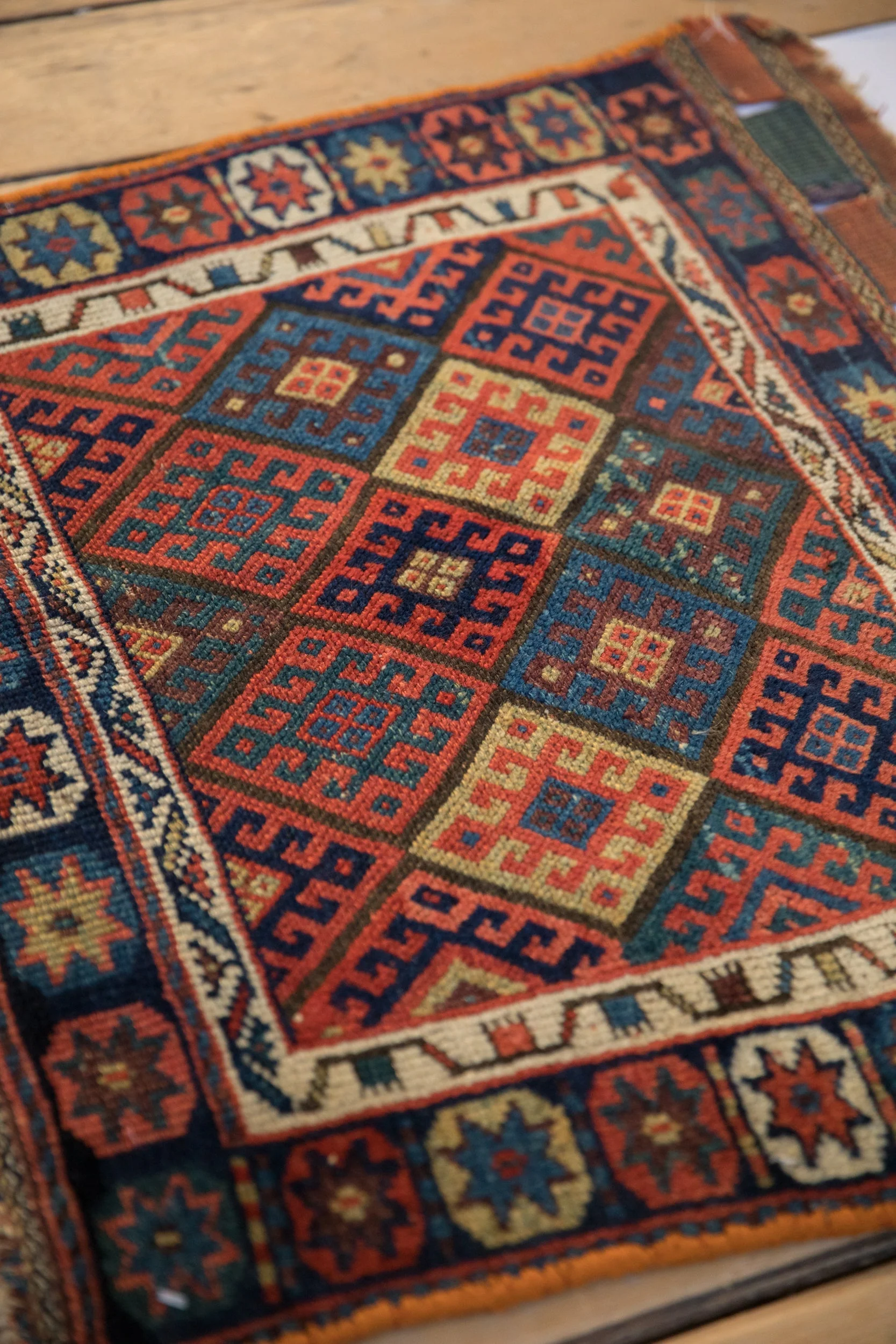 2 x 2.5 Antique Jaff Kurd Bag Face Square Rug Mat - Image 5