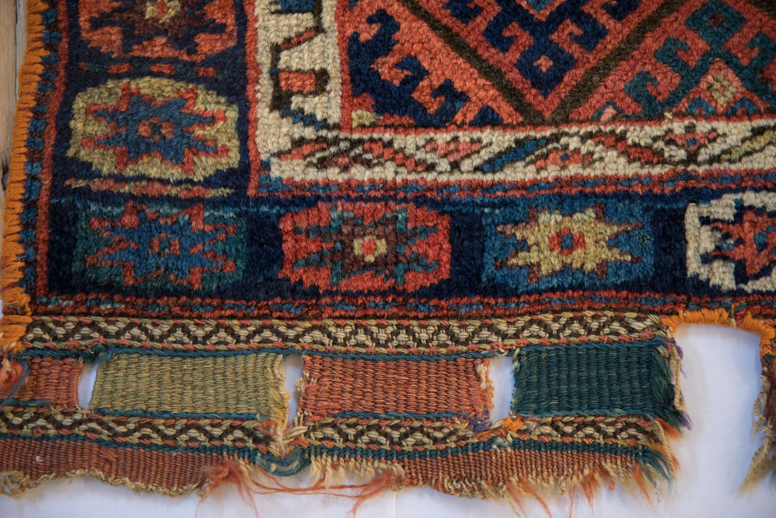 2 x 2.5 Antique Jaff Kurd Bag Face Square Rug Mat - Image 6