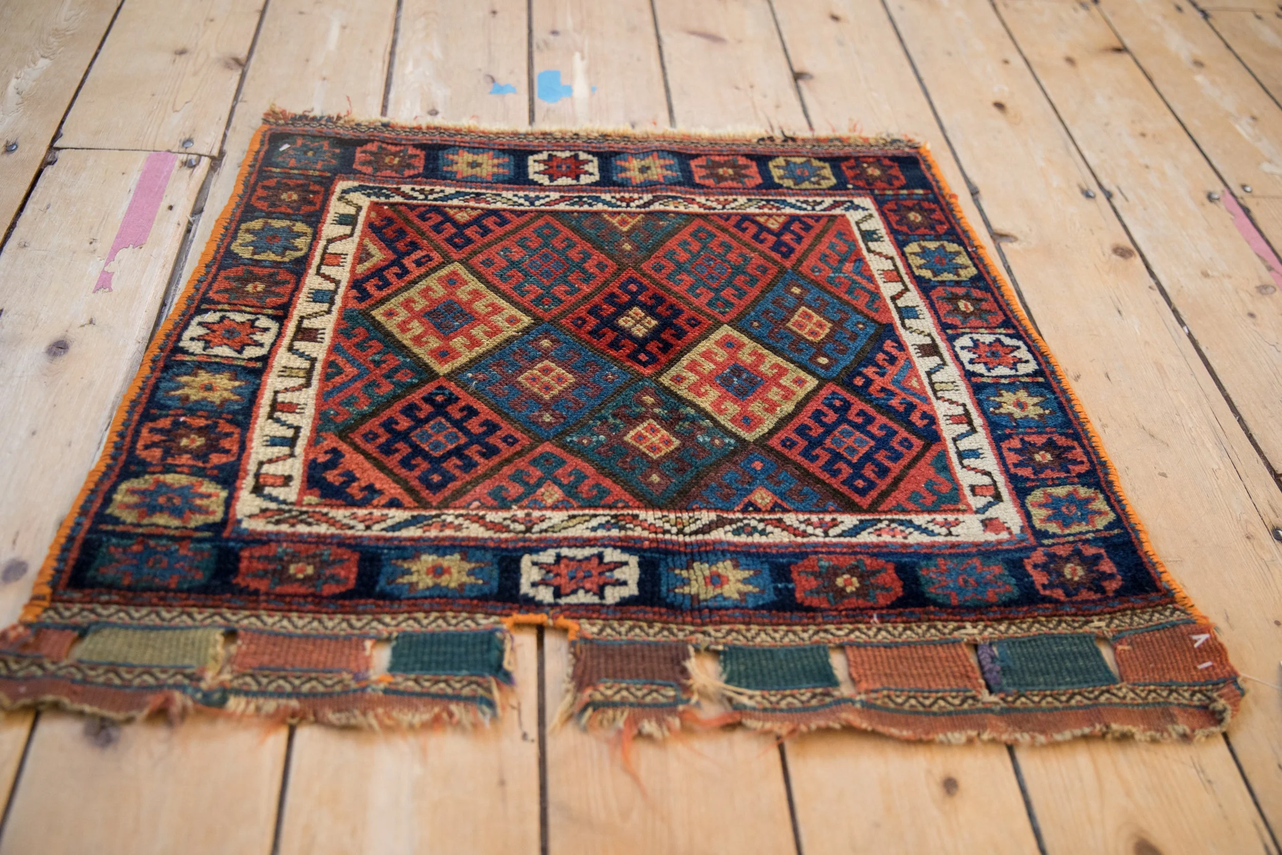 2 x 2.5 Antique Jaff Kurd Bag Face Square Rug Mat - Image 7