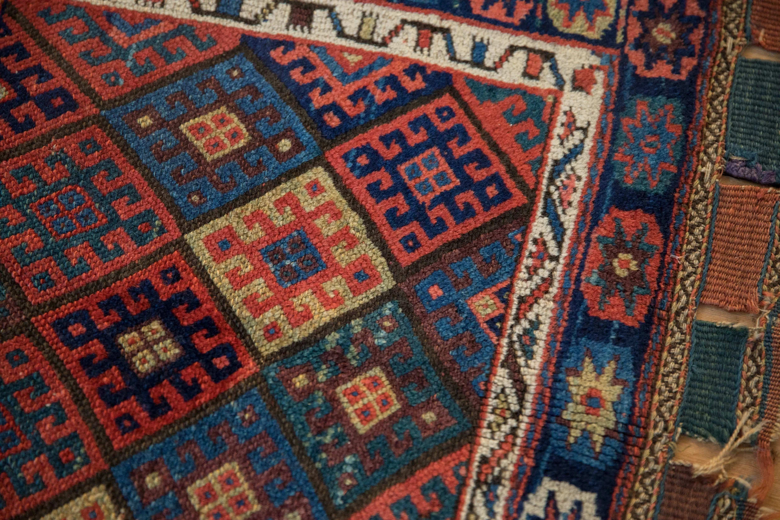 2 x 2.5 Antique Jaff Kurd Bag Face Square Rug Mat - Image 8