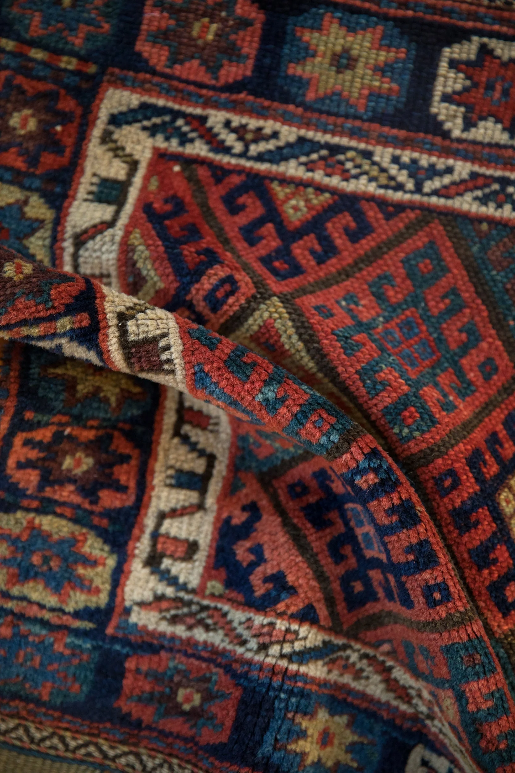2 x 2.5 Antique Jaff Kurd Bag Face Square Rug Mat - Image 9