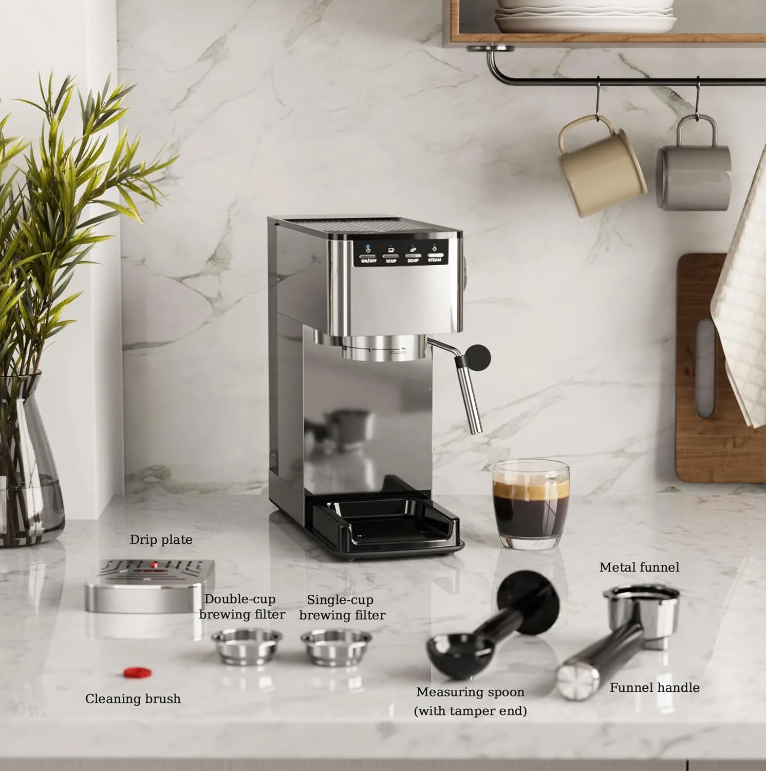 20 Bar Espresso Machines with Grinde CM8031 - Image 15