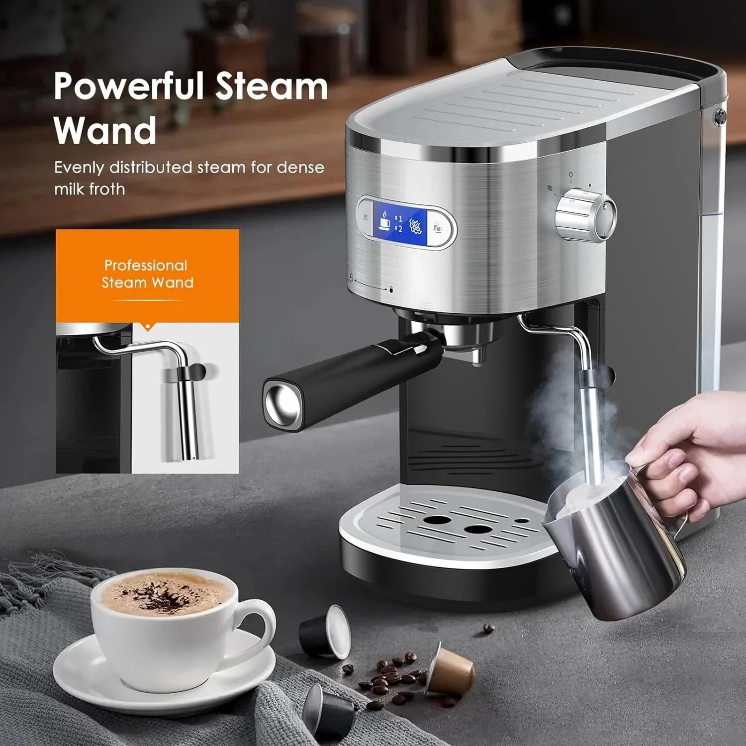 20 Bar Espresso Machines with Grinde CM8031 - Image 19
