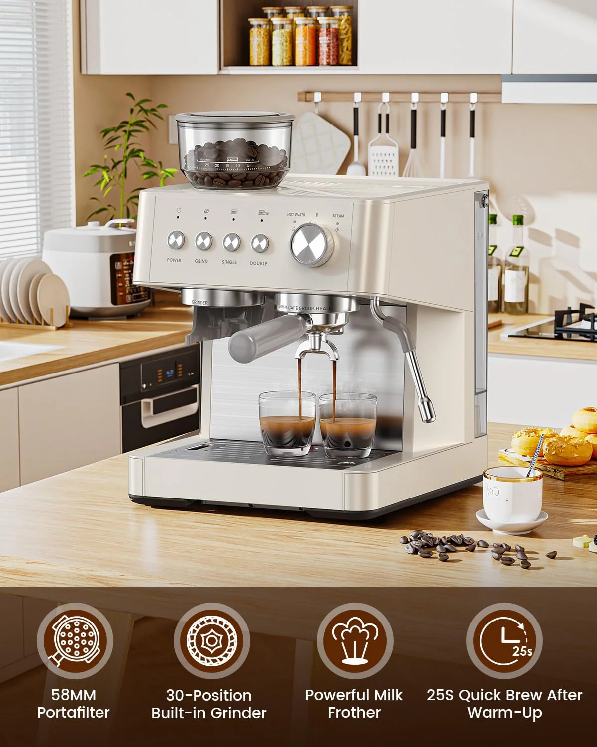 20 Bar Espresso Machines with Grinde CM8031 - Image 26