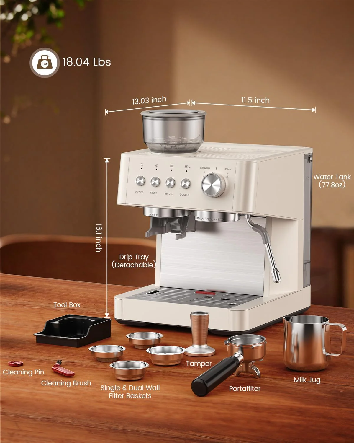 20 Bar Espresso Machines with Grinde CM8031 - Image 31