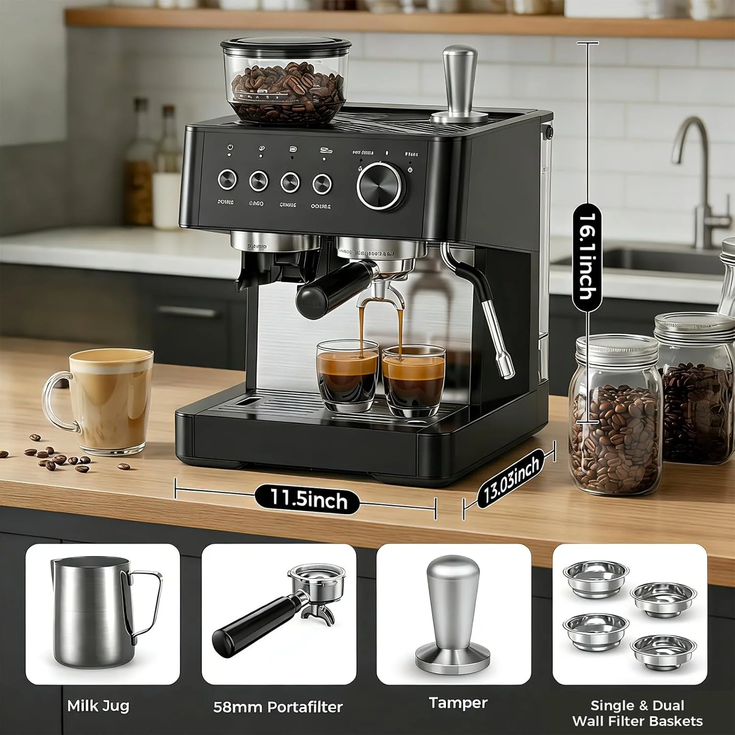 20 Bar Espresso Machines with Grinde CM8031 - Image 36