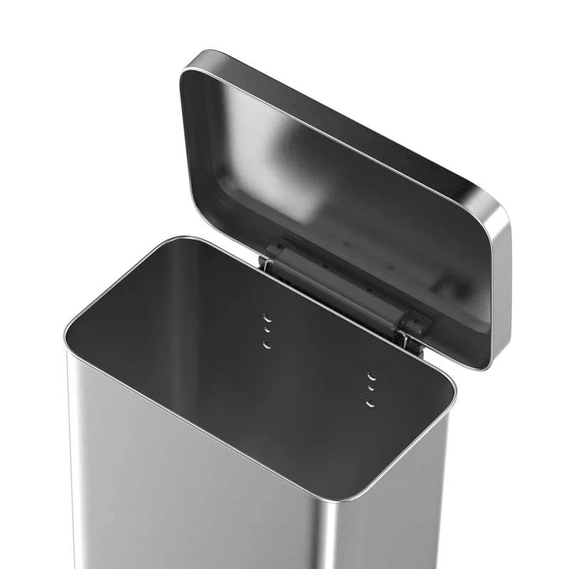 20-Gallon Sturdy Stainless Steel Kitchen Trash Can with Step-on Lid - Image 2