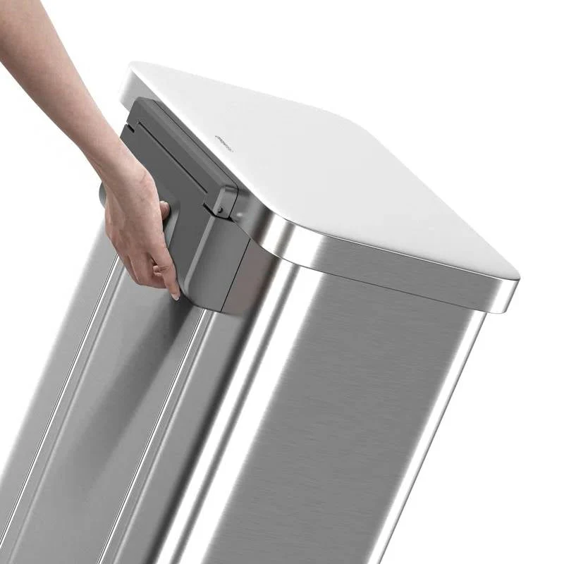 20-Gallon Sturdy Stainless Steel Kitchen Trash Can with Step-on Lid - Image 3
