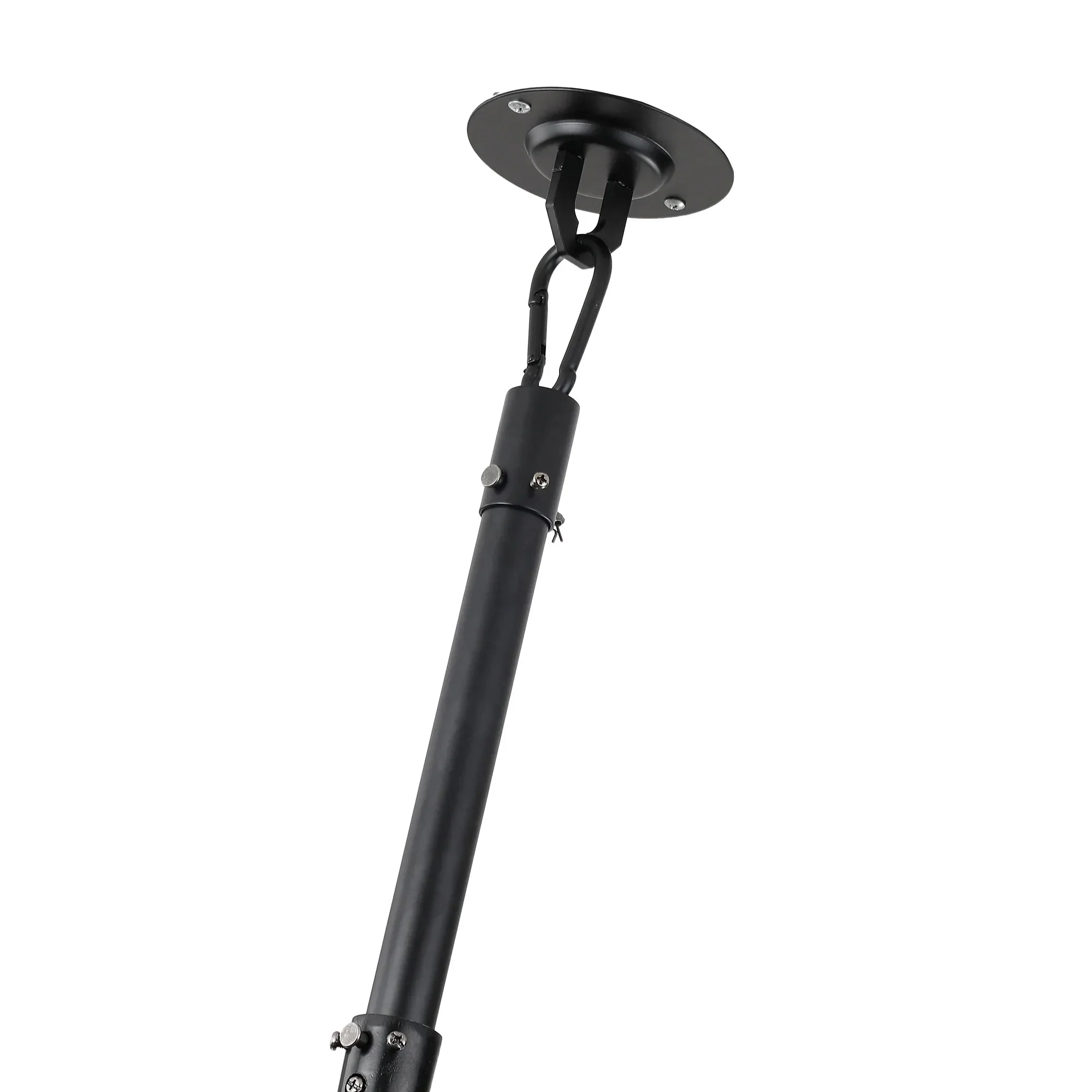 20 Inch Black Industrial Rotatable LED Downrod Fan Floor Fan with Remote Control - Image 14